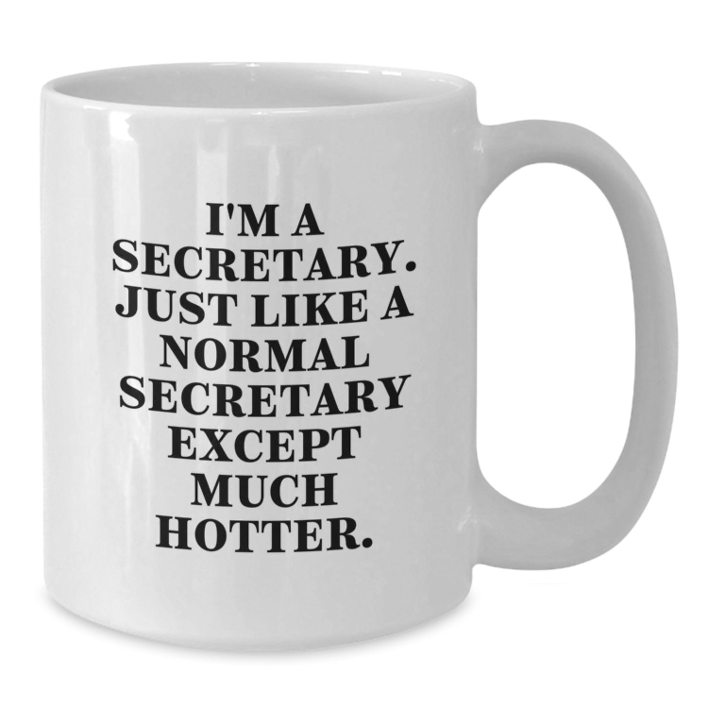 Funny Secretary White Coffee Mug Gifts from Men for Mom on Mother's Day - 'I'm A Secretary. Just Like A Normal Secretary Except Much Hotter.' - Additional