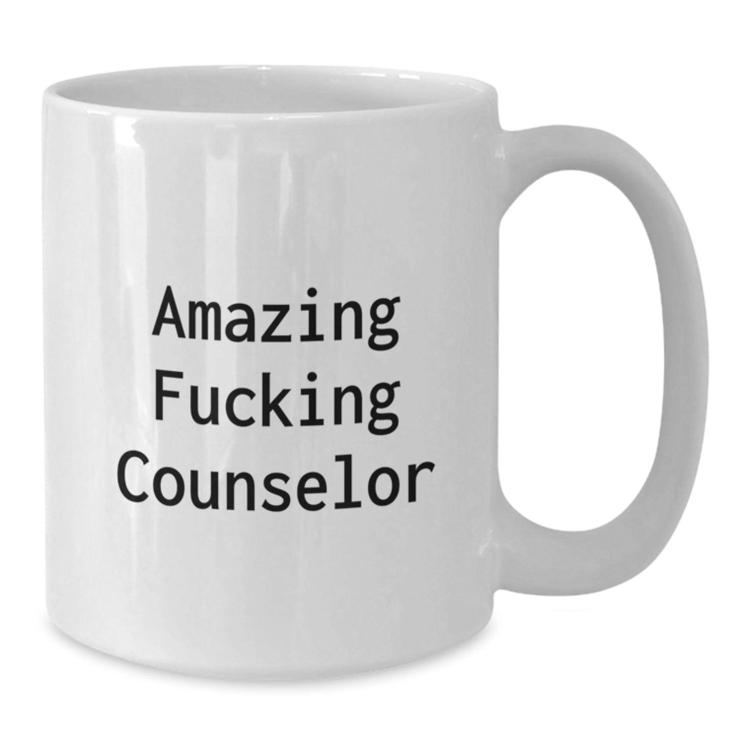 Funny Counselor Gifts from Friends, Birthday Unique Gifts for Counselor, White Coffee Mug with Amazing F--king Counselor Quote, Ceramic, Microwave and Dishwasher Safe - Additional