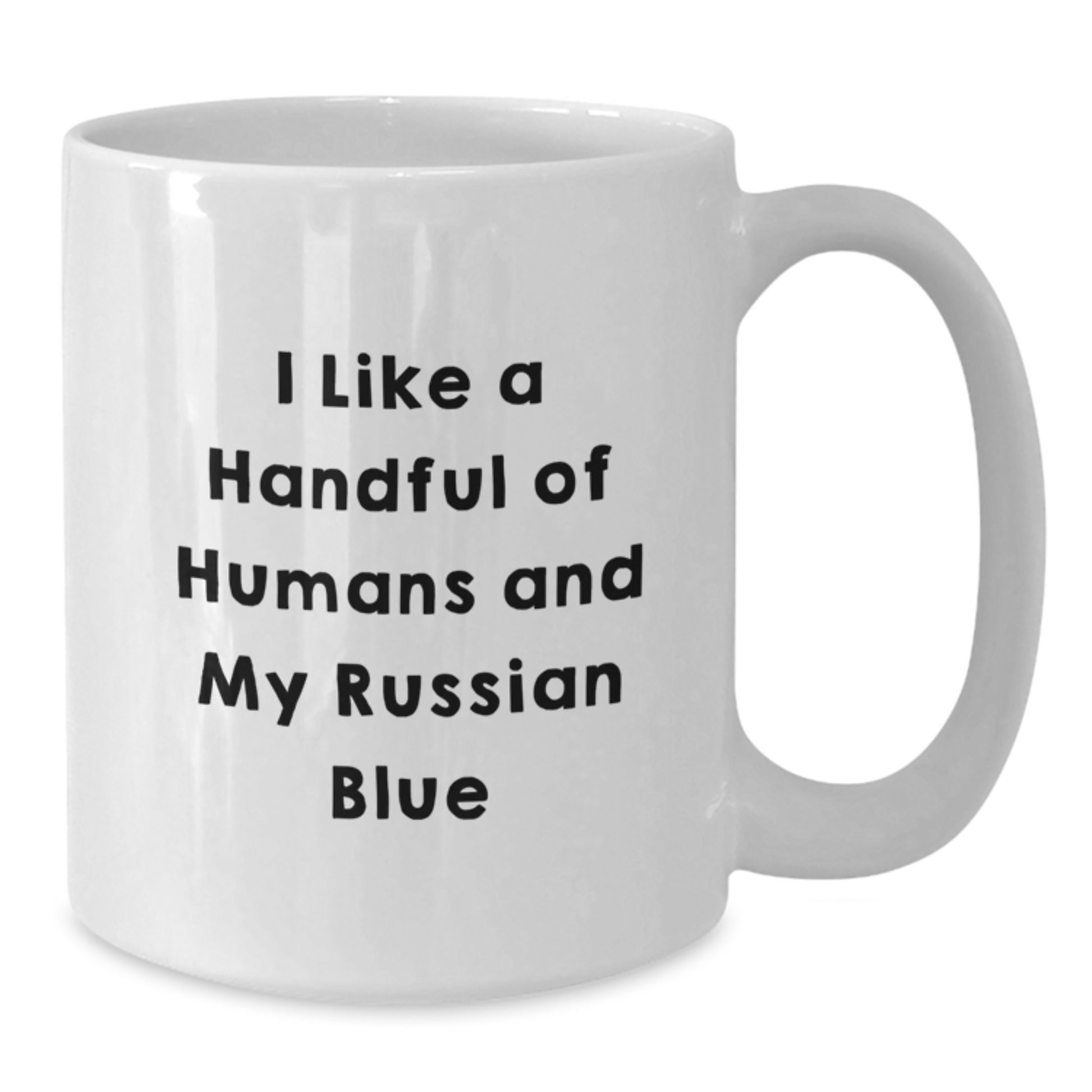 Funny Russian Blue Cat Gifts from Men for Russian Blue Cat Lovers on Valentine's White Coffee Mug - Additional