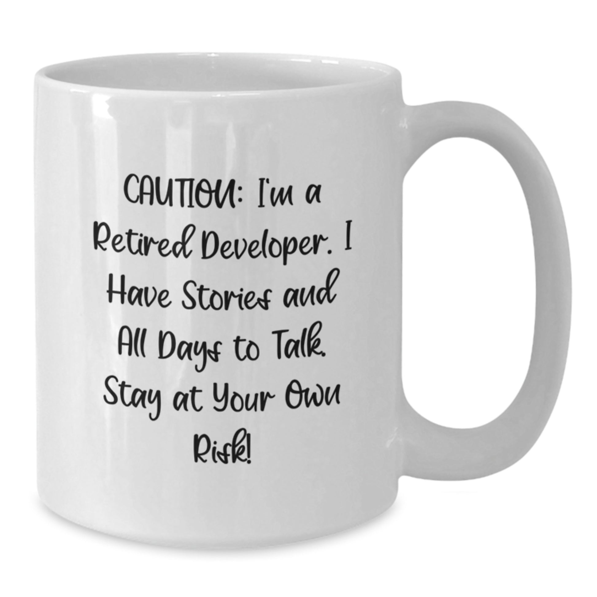 Funny Developer Gifts from Men to Developer Friends, White Coffee Mug for Graduation Unique Gifts - Additional