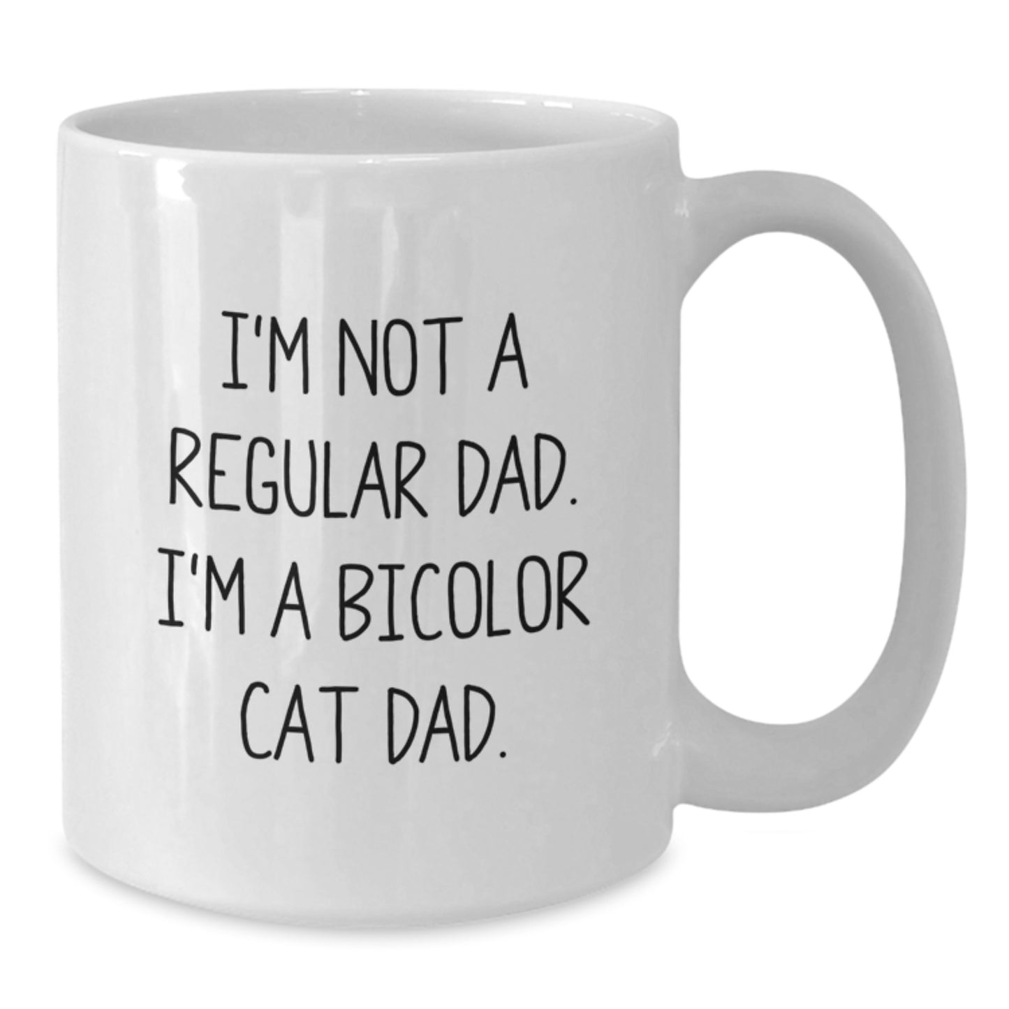 Bicolor Cat Dad Funny Gifts from Men for Bicolor Cat Graduation Unique White Coffee Mug - Additional