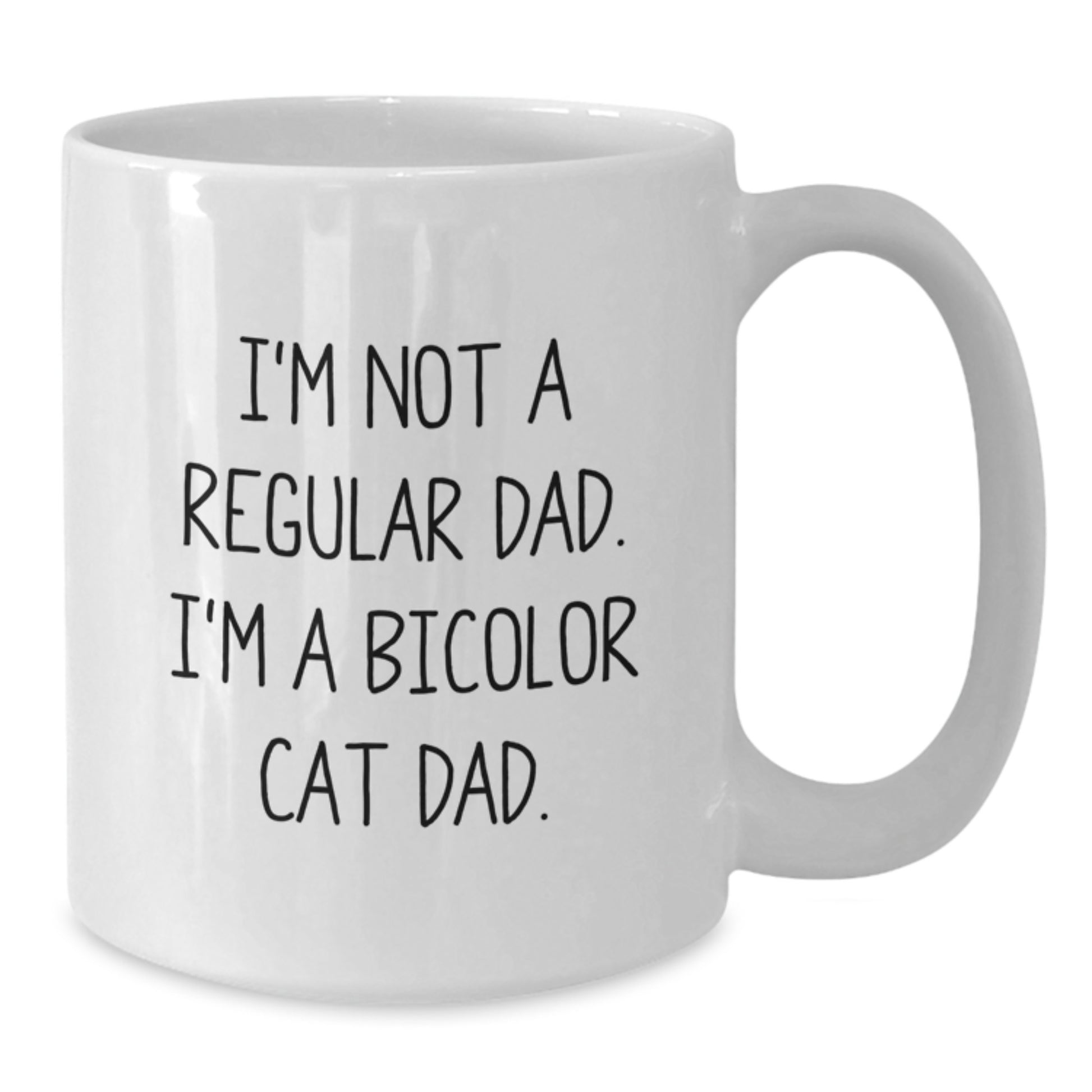 Bicolor Cat Dad Funny Gifts from Men for Bicolor Cat Graduation Unique White Coffee Mug - Additional