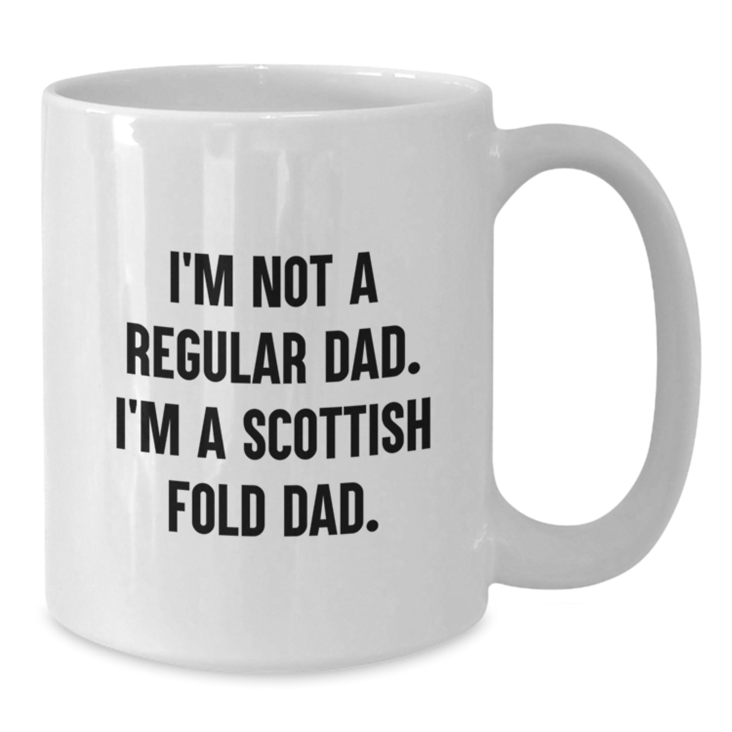 Funny Scottish Fold Cat Dad Quotes White Coffee Mug Gifts for Men from Dad, Unique Graduation Gifts for Scottish Fold Cat Lovers - Additional