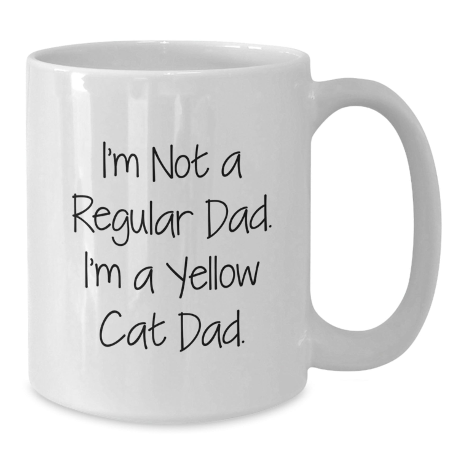 Yellow Cat Dad Gifts from Men to Yellow Cat Graduates, Funny White Coffee Mug - I'm Not A Regular Dad. I'm A Yellow Cat Dad. - Unique Graduation Gifts for Yellow Cat Lovers - Additional