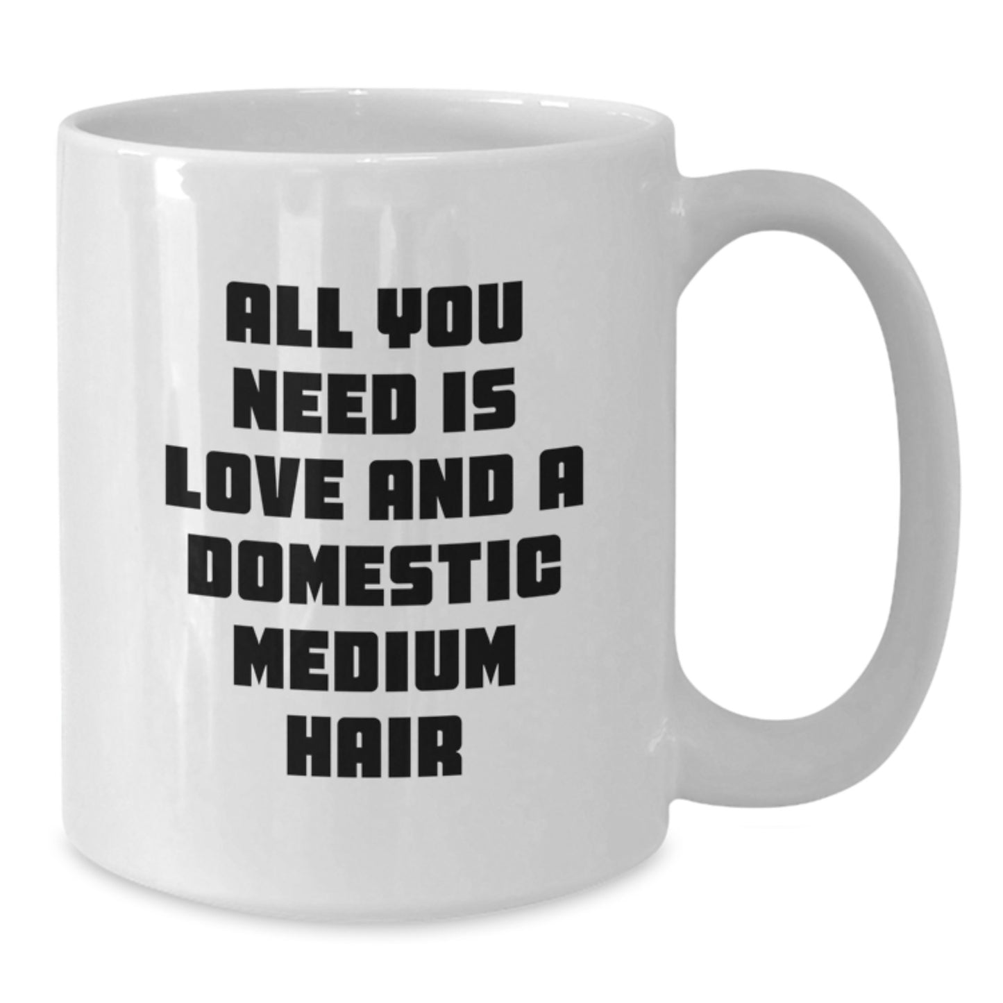 Domestic Medium Hair Lover White Coffee Mug Gifts from Friends, Inspirational Christmas Unique Mugs for Family Members and Women - Additional