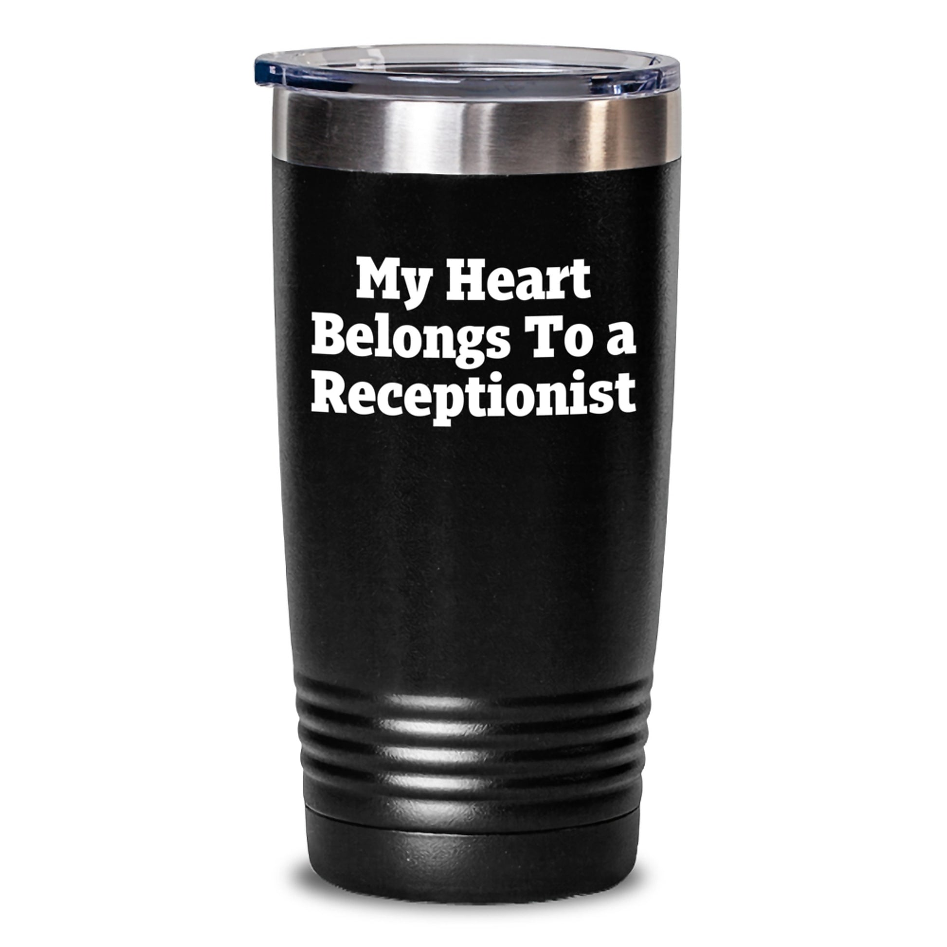 Funny Gifts from Friends and Family for a Receptionist Tumbler, My Heart Belongs To A Receptionist, Christmas Unique Gifts - Main