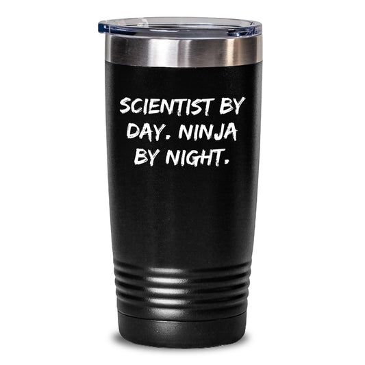 Funny Scientist Gifts from Men to Scientist Friends, Birthday Unique Scientist Tumblers, Ninja By Night - Main