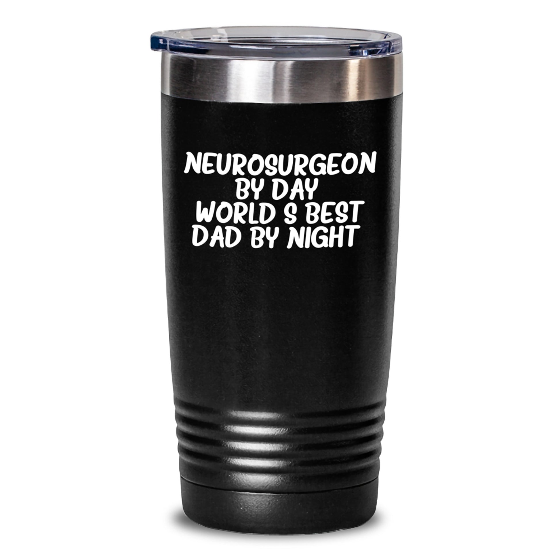Funny Neurosurgeon Gifts for Men By Day, World's Best Dad By Night Tumbler - Christmas Unique Present from Parents - Main