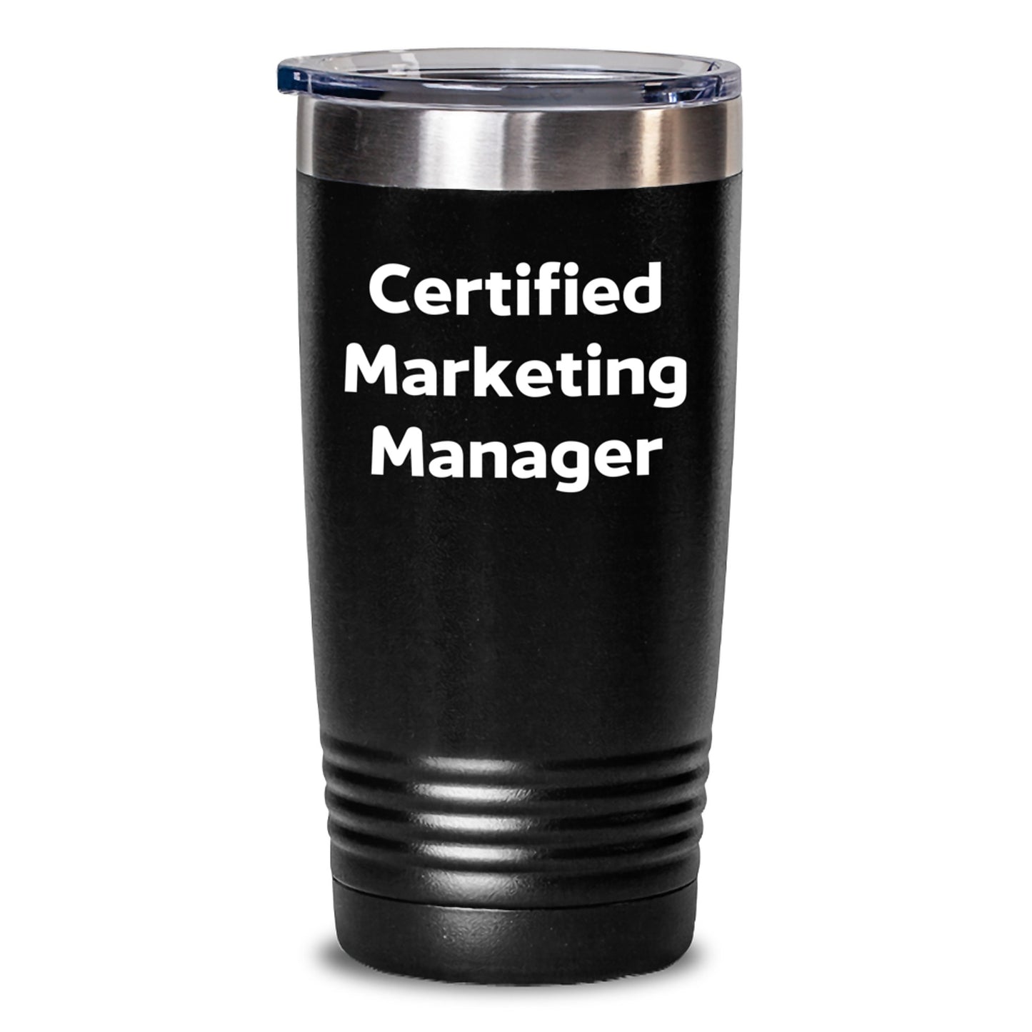 Funny Marketing Manager Gifts from Friends - Birthday Unique Gifts for Marketing Manager, Tumbler Certified Marketing Manager Quote - Gifts for Marketing Manager - Main