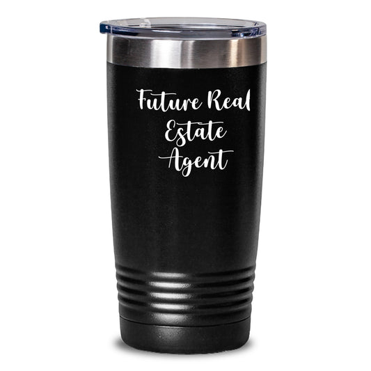 Funny Gifts from Friends to Future Real Estate Agents, 'Real Estate is a Journey, Not a Destination' Tumbler, Graduation Unique Gifts for Men or Women - Main