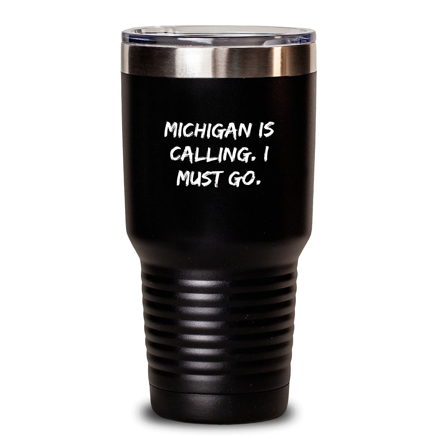 Michigan Tumbler Funny Quote Gifts for Friends from Michigan, Perfect for Michigan Lovers, Tumbler, 'Michigan Is Calling. I Must Go., Christmas Unique Gifts, Gifts from Family, Gifts for Friends - Main