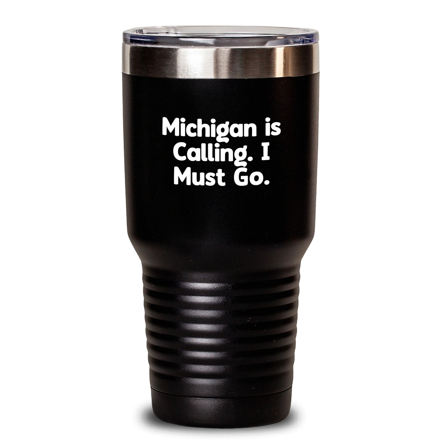Funny Michigan Gifts from Friends and Family - Michigan Is Calling Tumbler, 20oz or 30oz Capacity with Lid, Keeps Drinks Hot or Cold, Great for Christmas Unique Gifts - Main