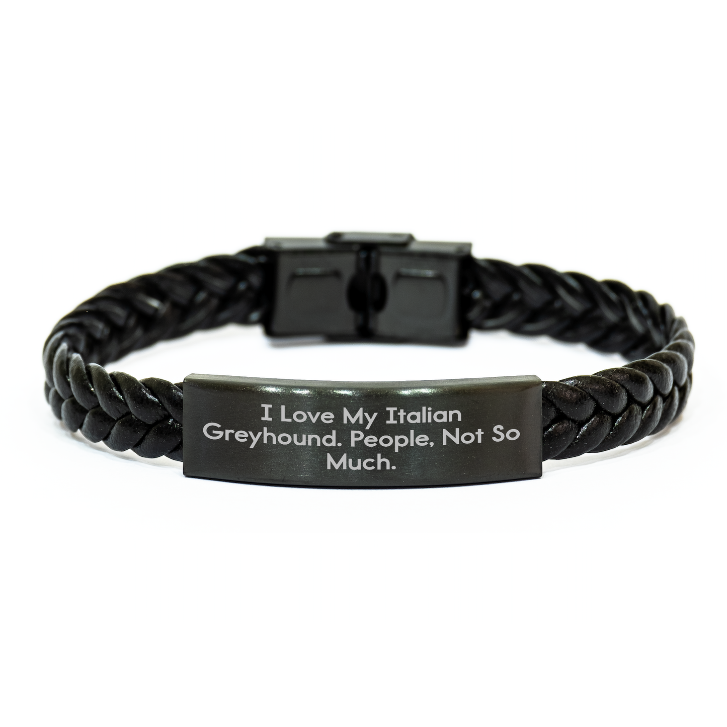 Italian Greyhound Dog Lover's Funny Gift, Interlaced Leather Bracelet for Men and Women, Gifts from Friends and Family for Graduation - Image 1