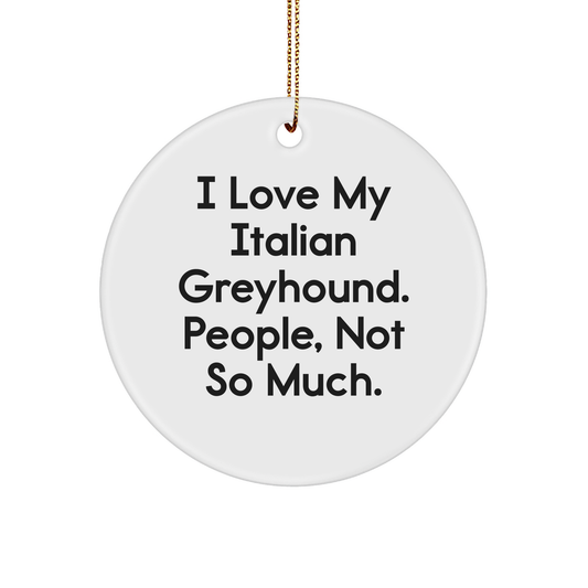 Italian Greyhound Dog Circle Ornament Gifts from Friends - Funny Quote, Christmas Unique Gifts for Italian Greyhound Dog Lovers, Gifts for Men, Women, Coworkers, Family - Image 1