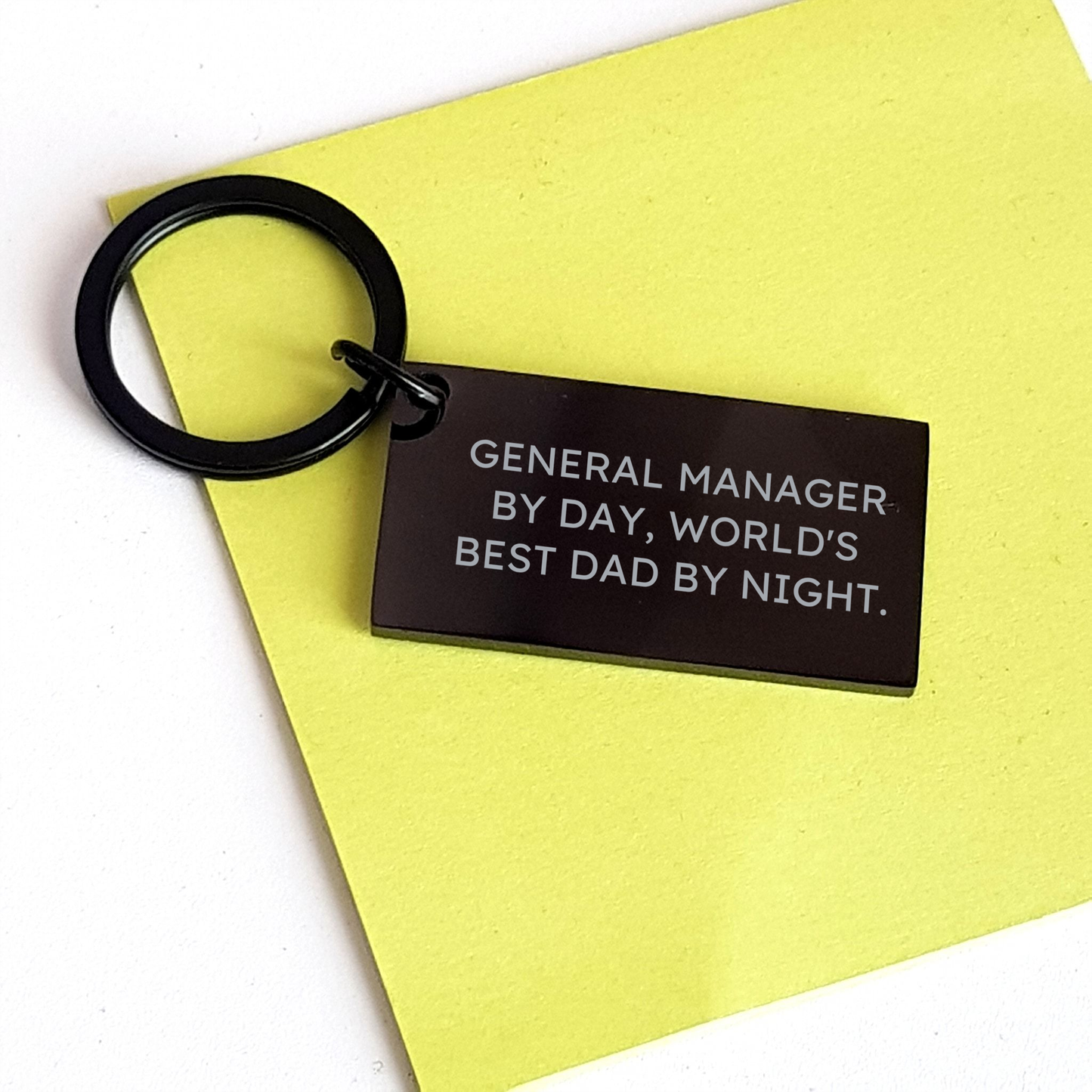 General Manager Keychain Gifts from Friends, 'General Manager By Day, World's Best Dad By Night.' for General Manager Graduation Unique Gifts - Image 3