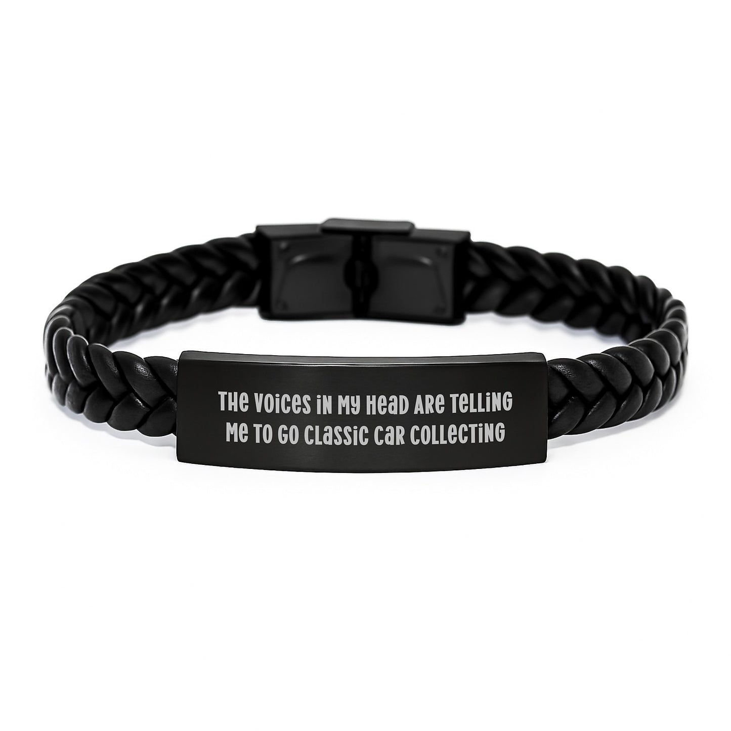 Classic Car Collecting Inspirational Gifts, Funny Quote Interlaced Leather Bracelet, Birthday Unique Gifts from Men to Classic Car Collecting Enthusiasts - Image 1