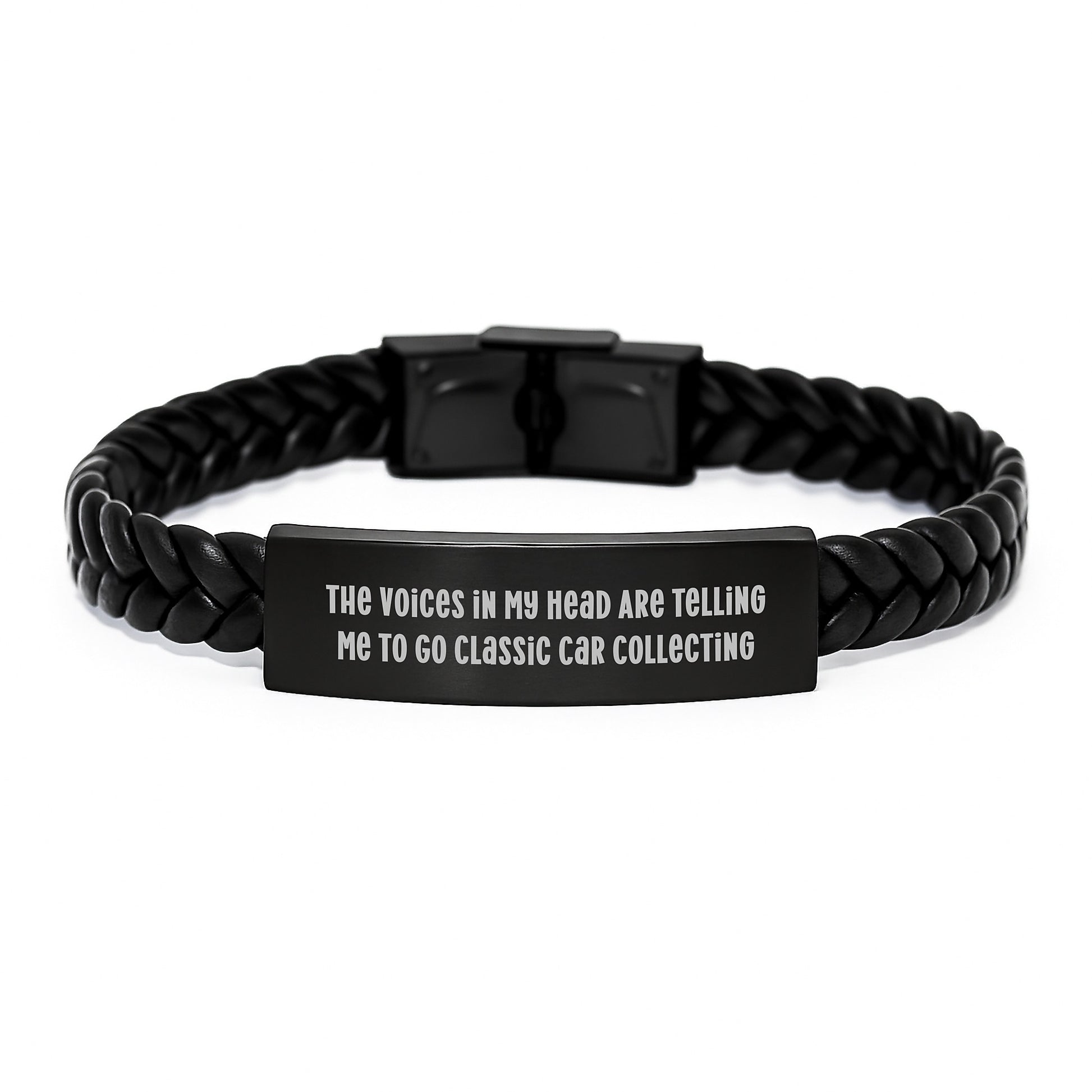 Classic Car Collecting Inspirational Gifts, Funny Quote Interlaced Leather Bracelet, Birthday Unique Gifts from Men to Classic Car Collecting Enthusiasts - Image 1