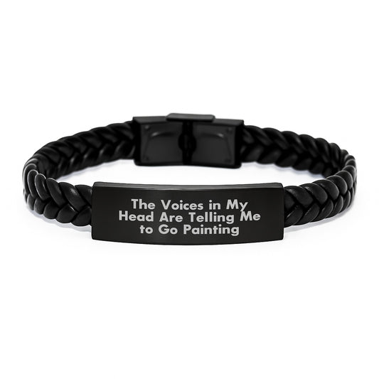Funny Painting Quote Inspirational Interlaced Leather Bracelet Gifts for Painting Lovers - Image 1