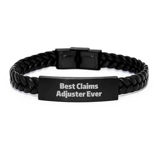 Funny Claims Adjuster Interlaced Leather Bracelet, Gifts from Men to Claims Adjuster for Christmas Unique Gifts - Image 1