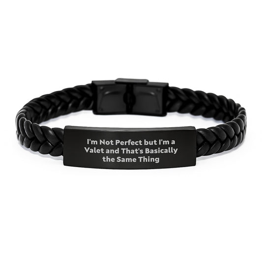 Funny Valet Gifts from Friends, Interlaced Leather Bracelets for Valet, Birthday Unique Gifts for Him - Image 1