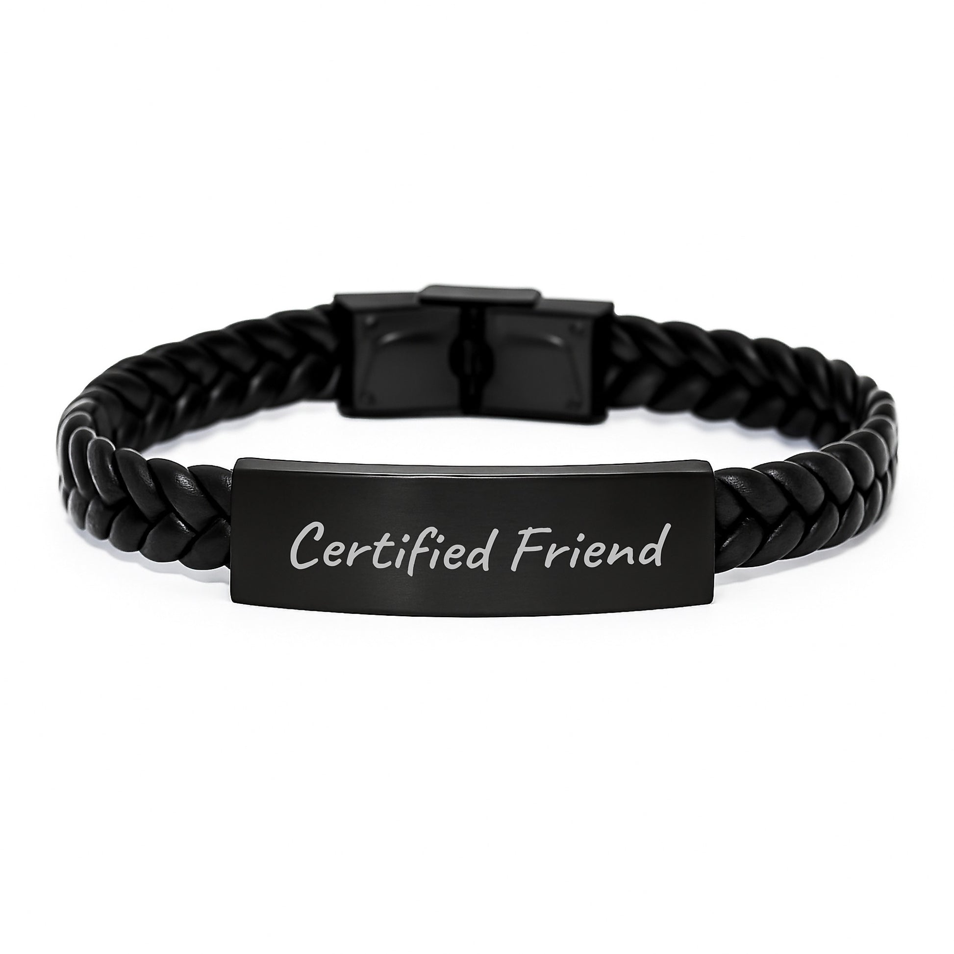 Funny Quote Friend Interlaced Leather Bracelets Gifts from Men for Women Friends on Christmas Unique Occasions - Image 1
