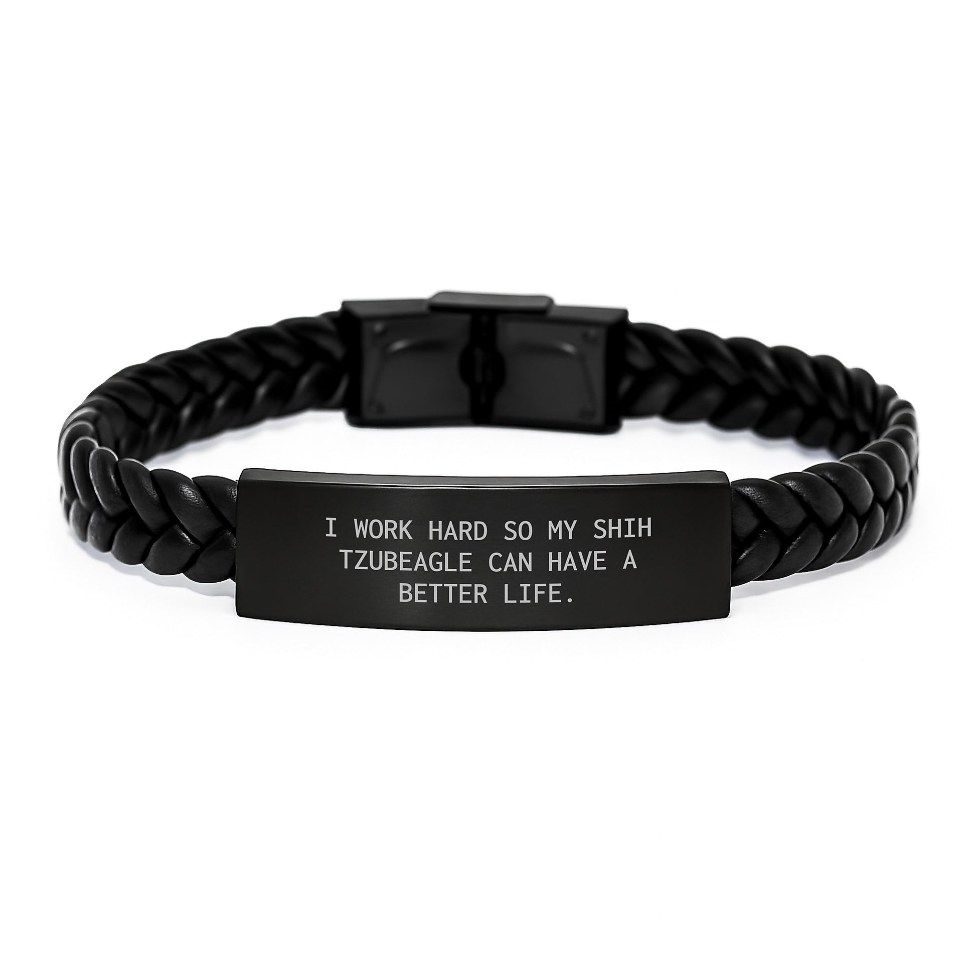 Shih Tzu Dog Lover's Gifts from Mom - Interlaced Leather Bracelet for Her Shih Tzu Dog Graduation Unique Gifts - Image 1