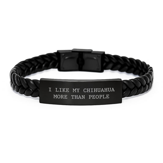 Funny Chihuahua Dog Lover Gifts from Friends for Him - I Like My Chihuahua More Than People Birthday Unique Jewelry - Image 1
