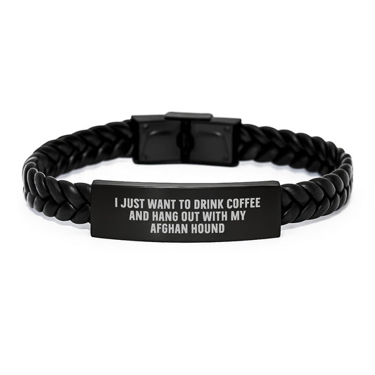 Funny Afghan Hound Dog Gifts from Family to Friends - I Just Want To Drink Coffee And Hang Out With My Afghan Hound Birthday Unique Gifts for Men, Women, Family, Coworkers, Friends - Image 1