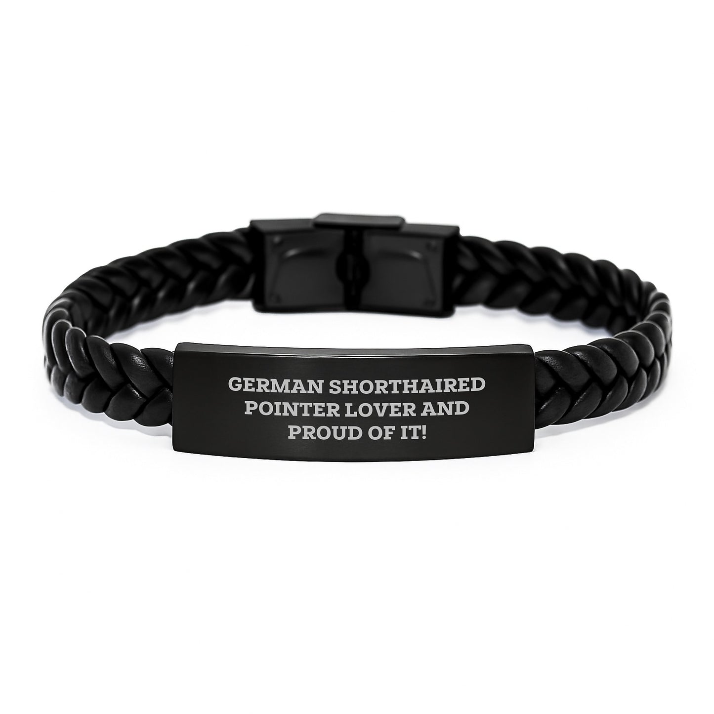 German Shorthaired Pointer Dog Gifts, Funny Quote Interlaced Leather Bracelet for Men, Women, Friends, Family, Gifts from Friends for German Shorthaired Pointer Dog Lovers on Birthday - Image 1