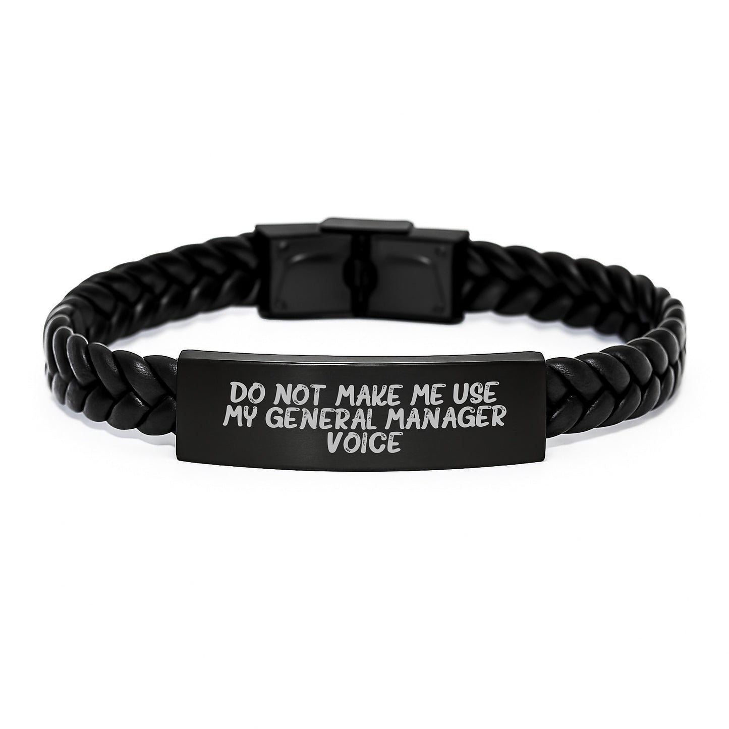 General Manager Humor Interlaced Leather Bracelet Gifts from Men to Mom on Mother's Day - Image 1