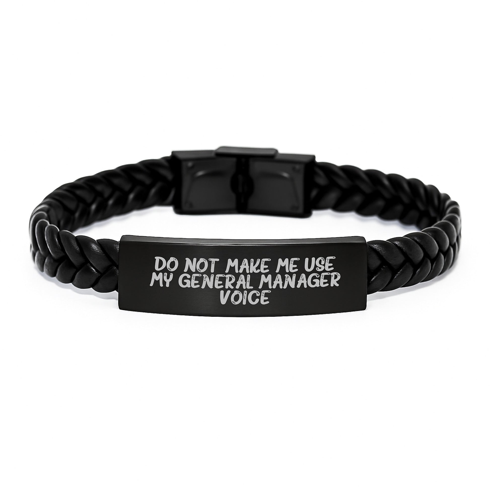 General Manager Humor Interlaced Leather Bracelet Gifts from Men to Mom on Mother's Day - Image 1