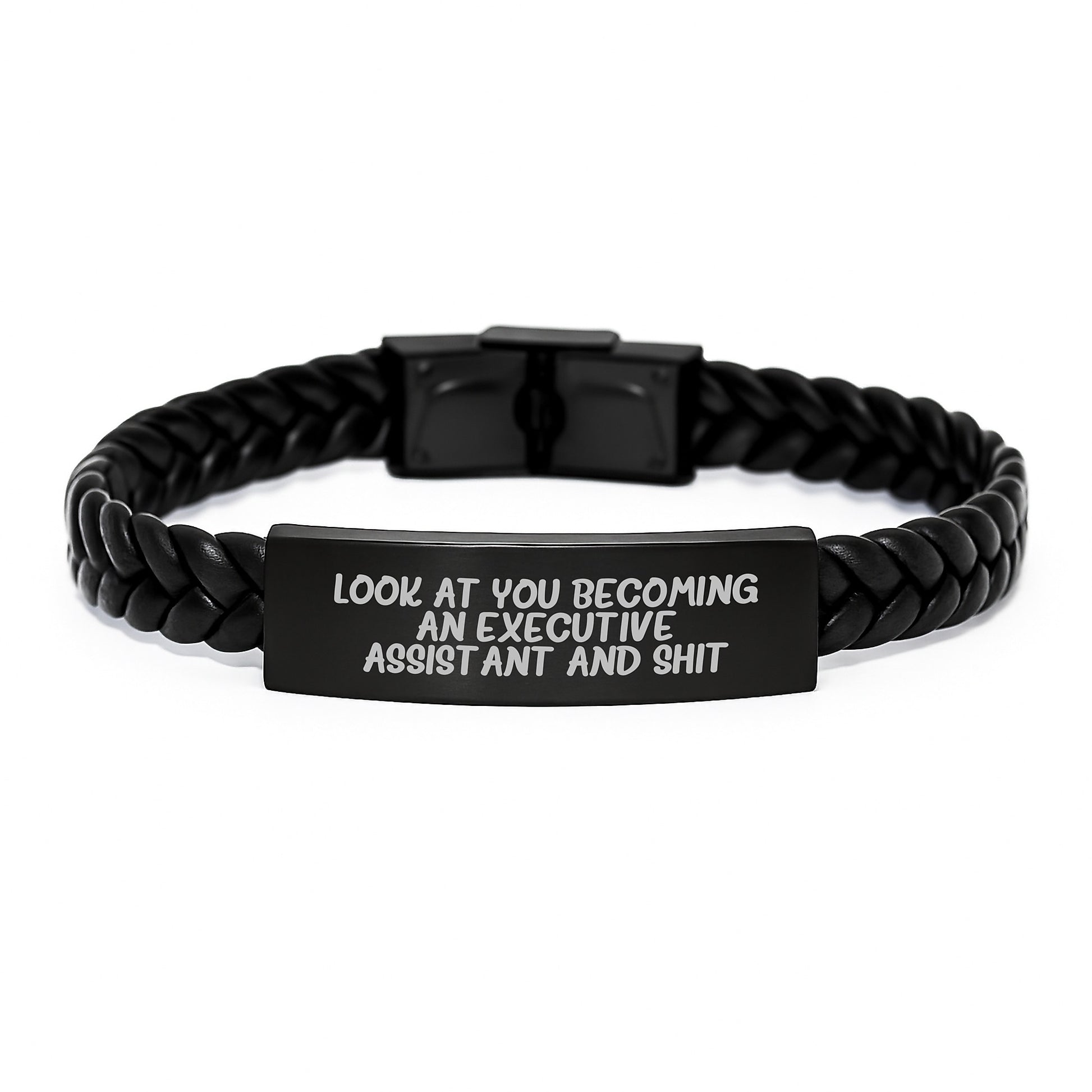 Executive Assistant Gifts for Men and Women - Funny Quote - Interlaced Leather Bracelet for Graduation Unique Gifts from Friends - A Great Present for Executive Assistant - Image 1
