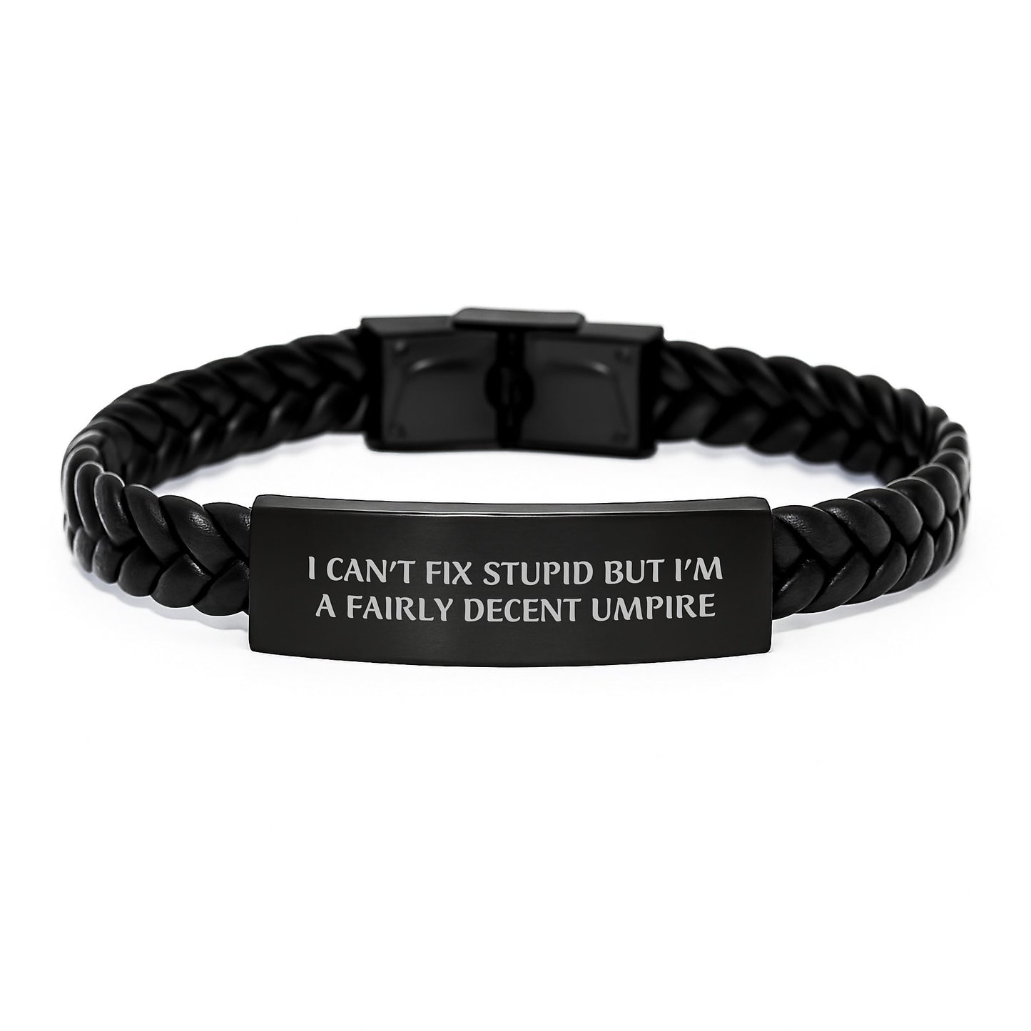 Funny Umpire Gifts from Friends for Umpire Graduation Unique Interlaced Leather Bracelet - Image 1