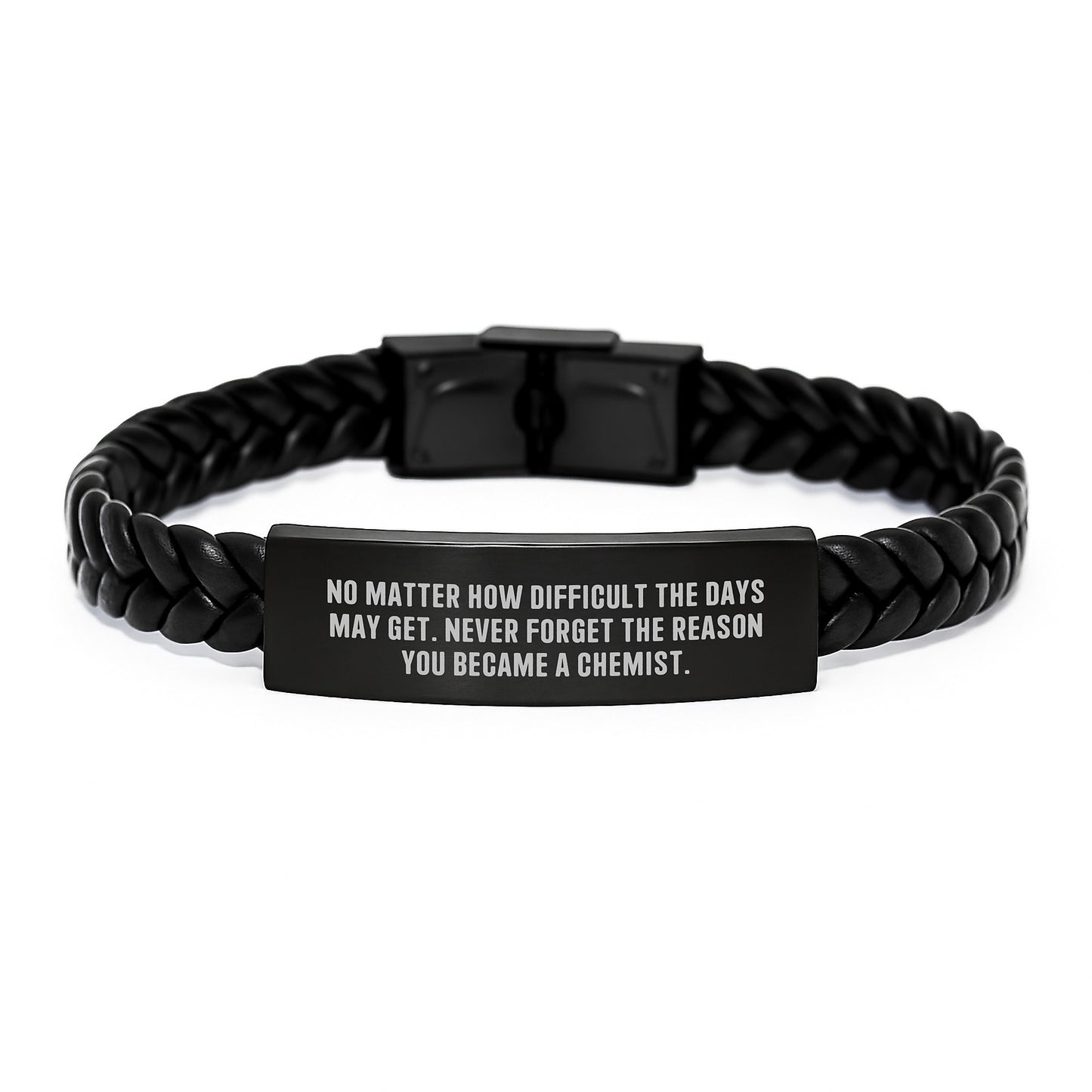 Inspiring Chemist Gifts for Graduation, Funny Interlaced Leather Bracelet, Gifts from Men to Chemist Friends - Image 1