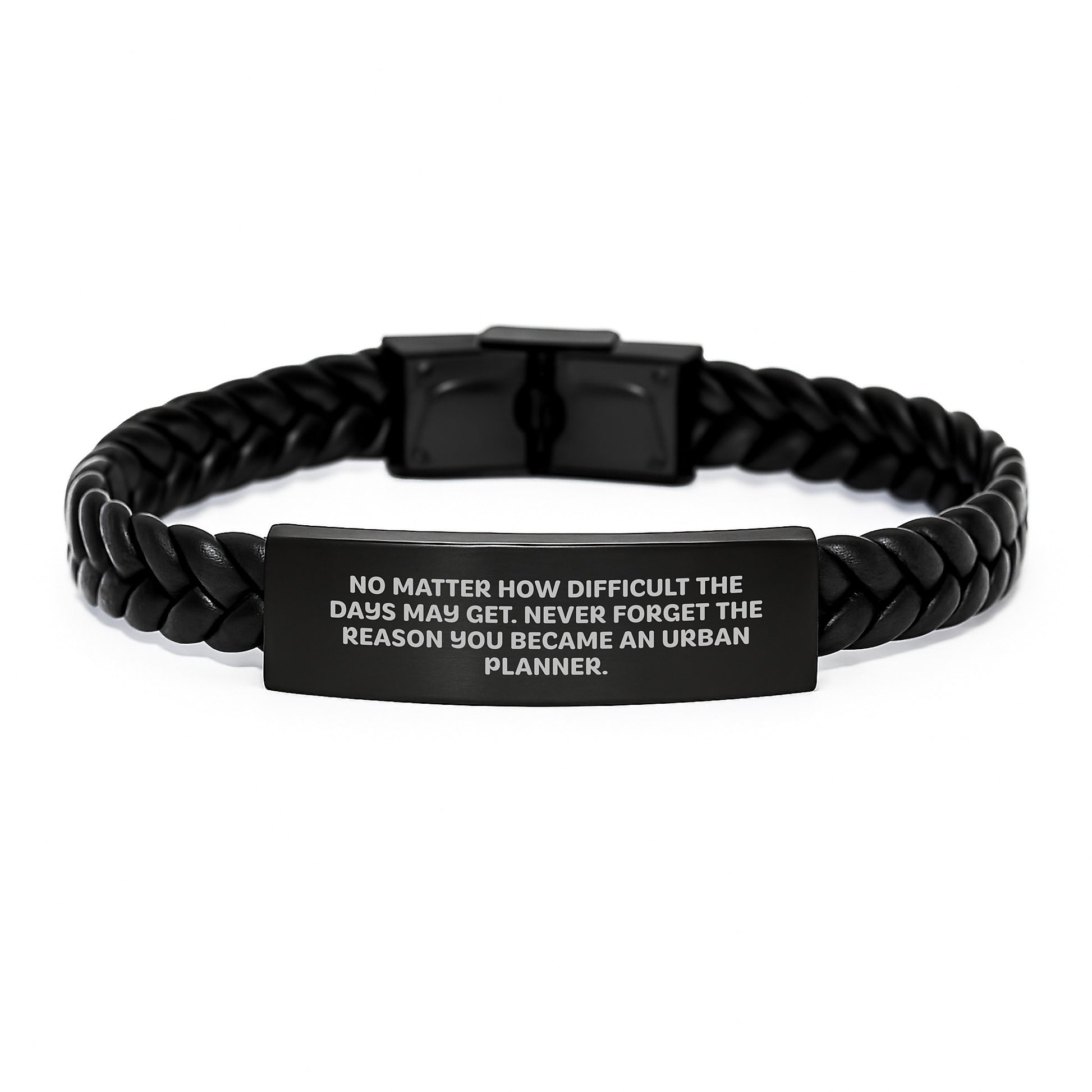 Urban Planner Inspirational Gifts from Friends - Funny Quote for Urban Planner Graduation Unique Gifts, Interlaced Leather Bracelet for Men, Women, Coworkers, Family - Image 1