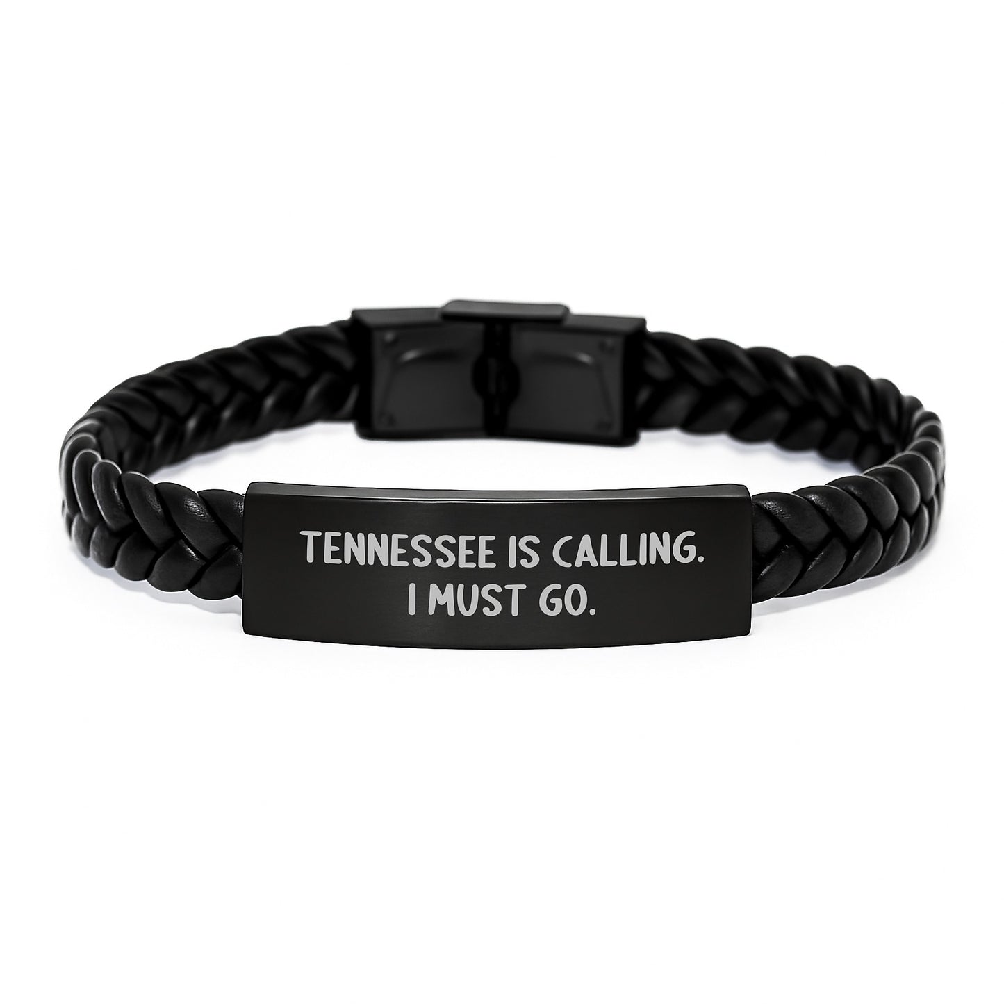 Tennessee Inspired Gifts from Friends, Funny Quote Interlaced Leather Bracelet for Men Women, Christmas Unique Gifts for Tennessee Family - Image 1