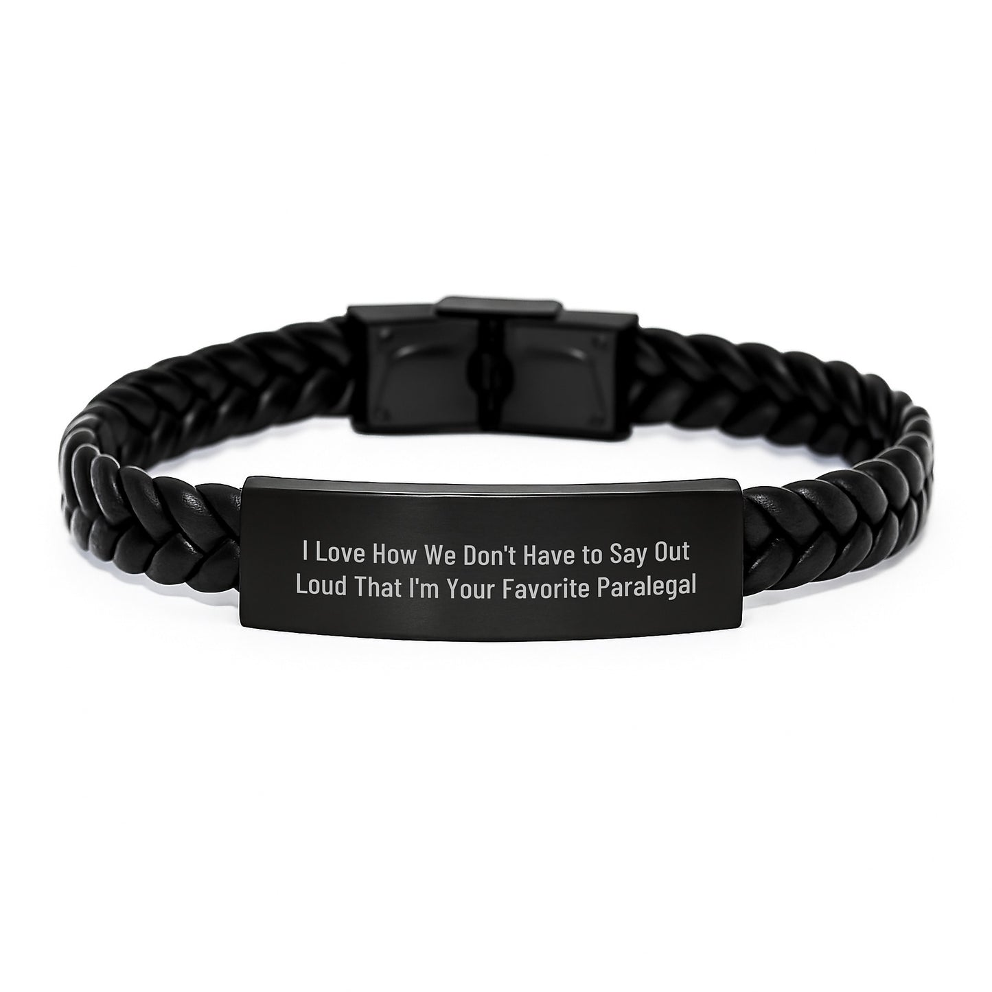 Paralegal Gifts, Funny Quote Inspirational Gifts from Coworkers to Paralegal, Interlaced Leather Bracelet for Women Graduation Unique Gifts - Image 1