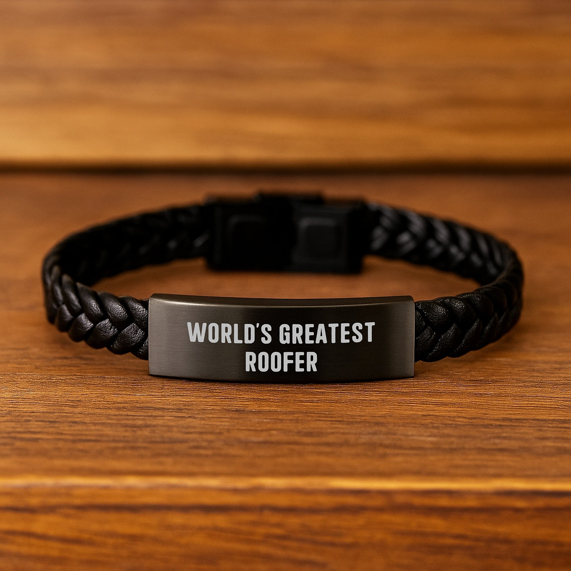 Funny World's Greatest Roofer Interlaced Leather Bracelet Gifts from Men to Gift for Mother's Day Unique Gifts - Image 2