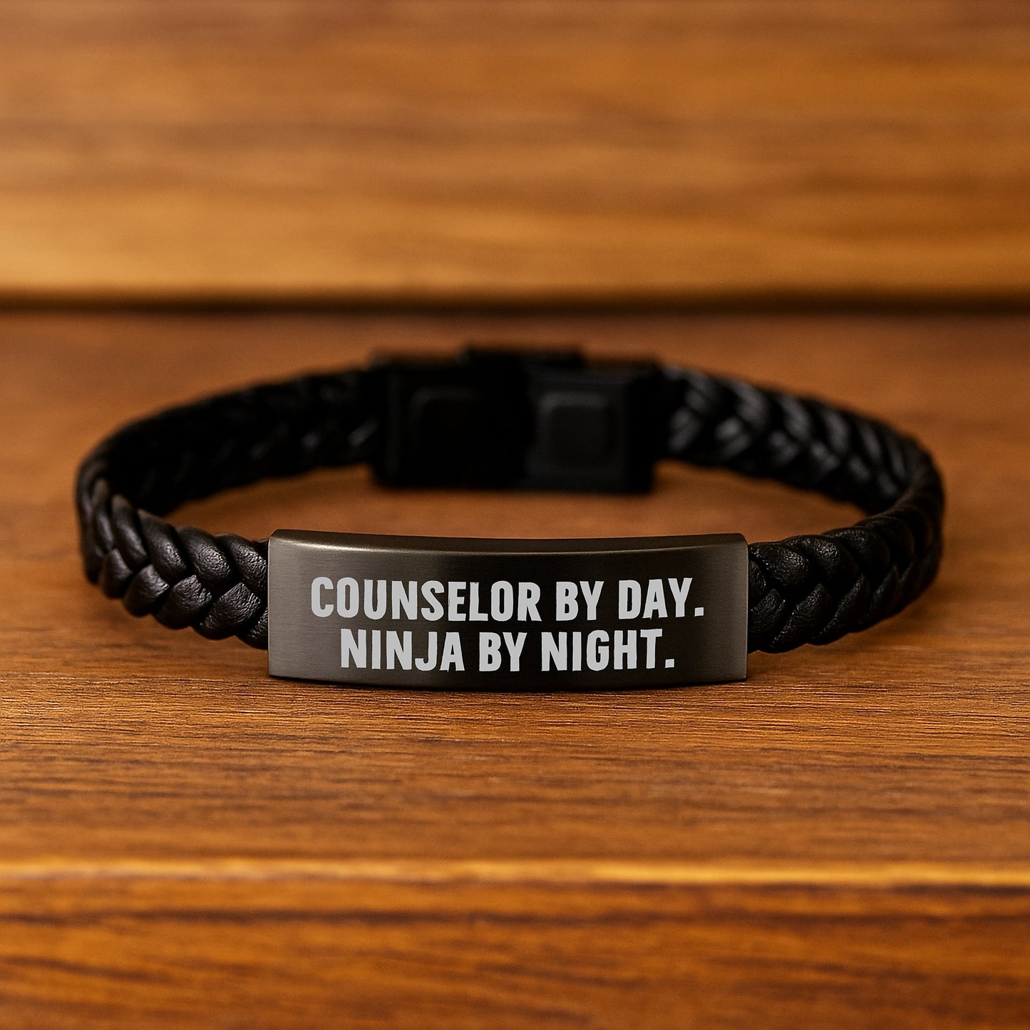 Counselor Gifts from Men - Funny Quote Interlaced Leather Bracelet, Birthday Unique Presents for Counselor Friends, Coworkers, or Family - Image 2