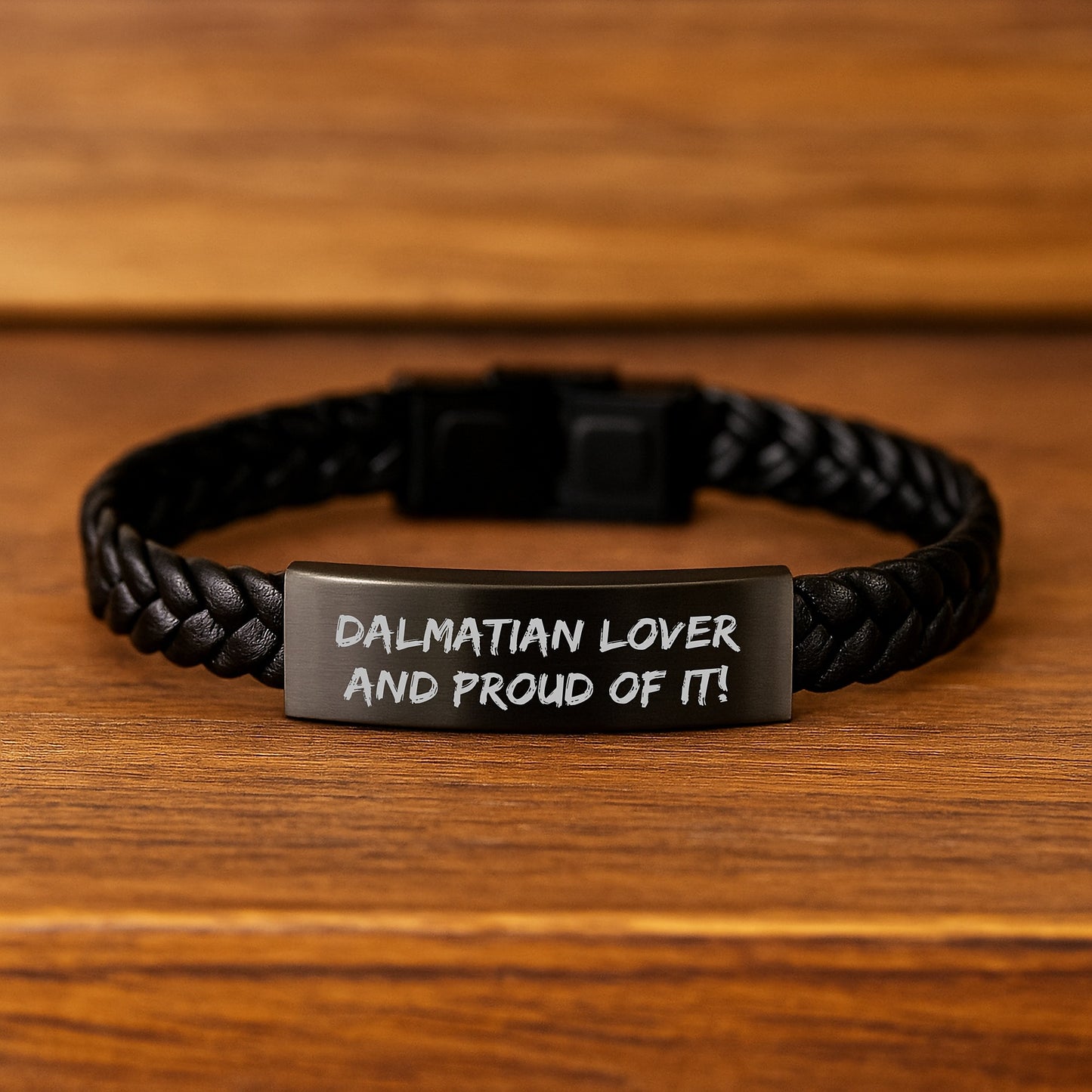 Dalmatian Dog Lovers' Unique Gifts - Interlaced Leather Birthday Present for Men or Women from Friends or Family - 'Dalmatian Lover And Proud Of It!' - Image 2