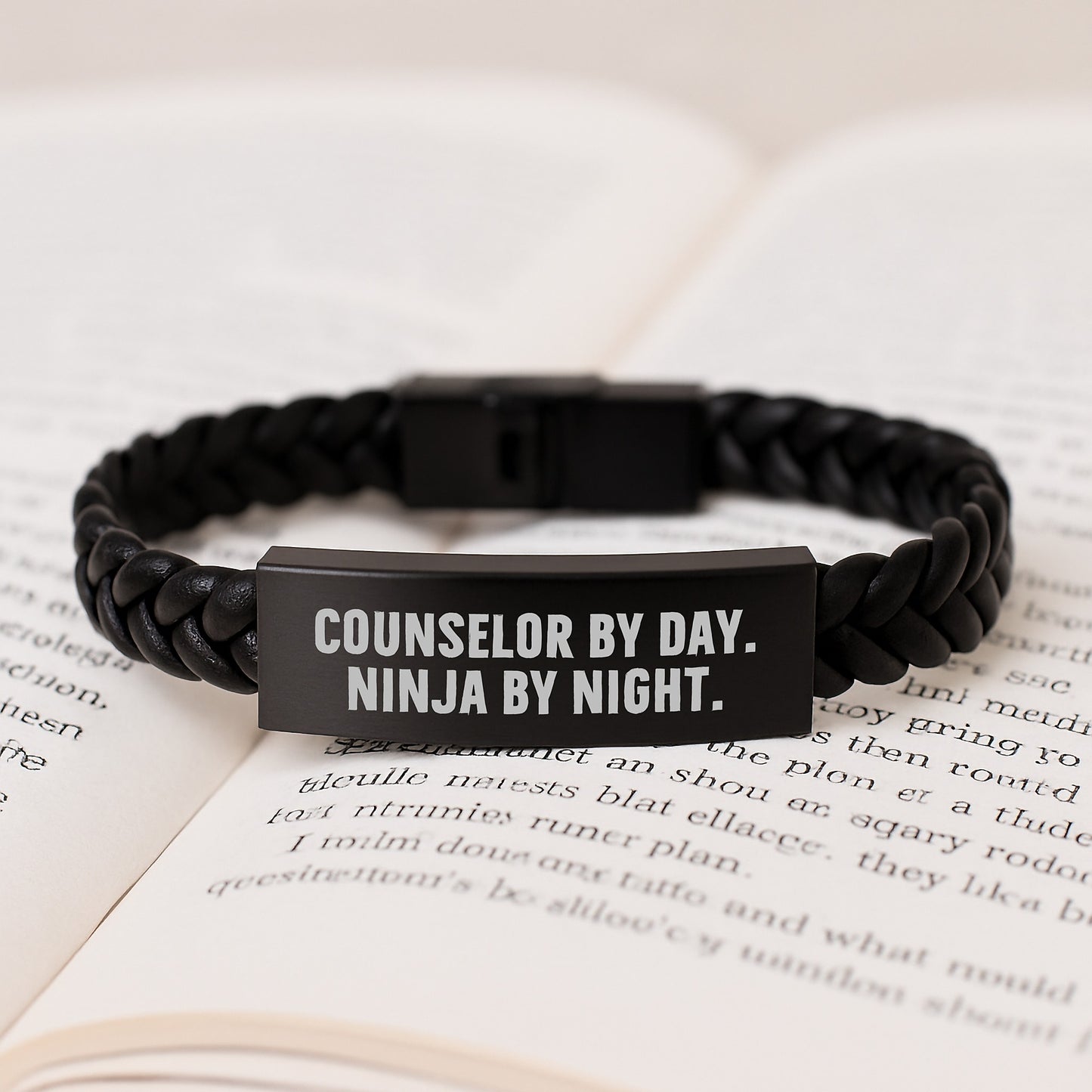 Counselor Gifts from Men - Funny Quote Interlaced Leather Bracelet, Birthday Unique Presents for Counselor Friends, Coworkers, or Family - Image 3