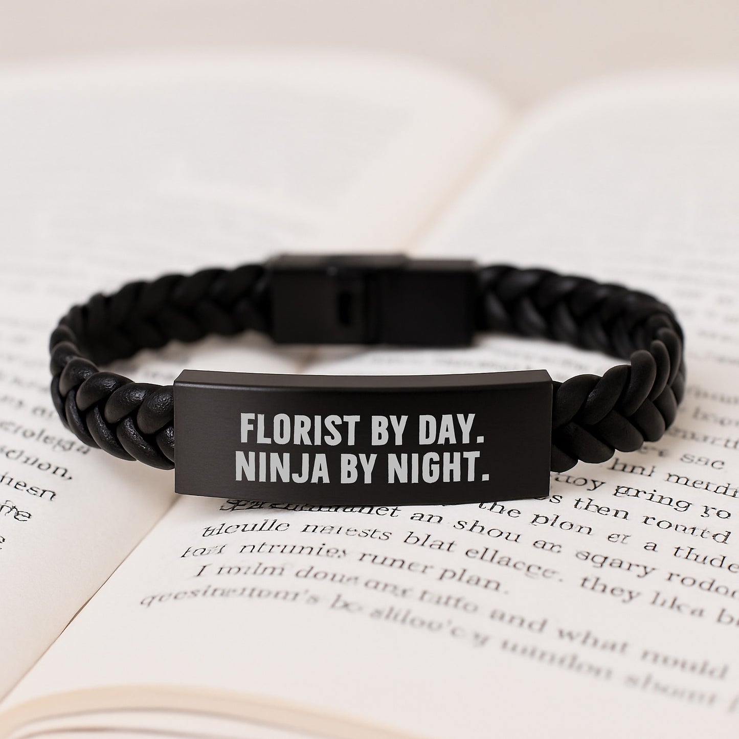 Florist By Day, Ninja By Night. Men's Gifts from Florist to Friends - Interlaced Leather Graduation Unique Gifts for Women - Image 3