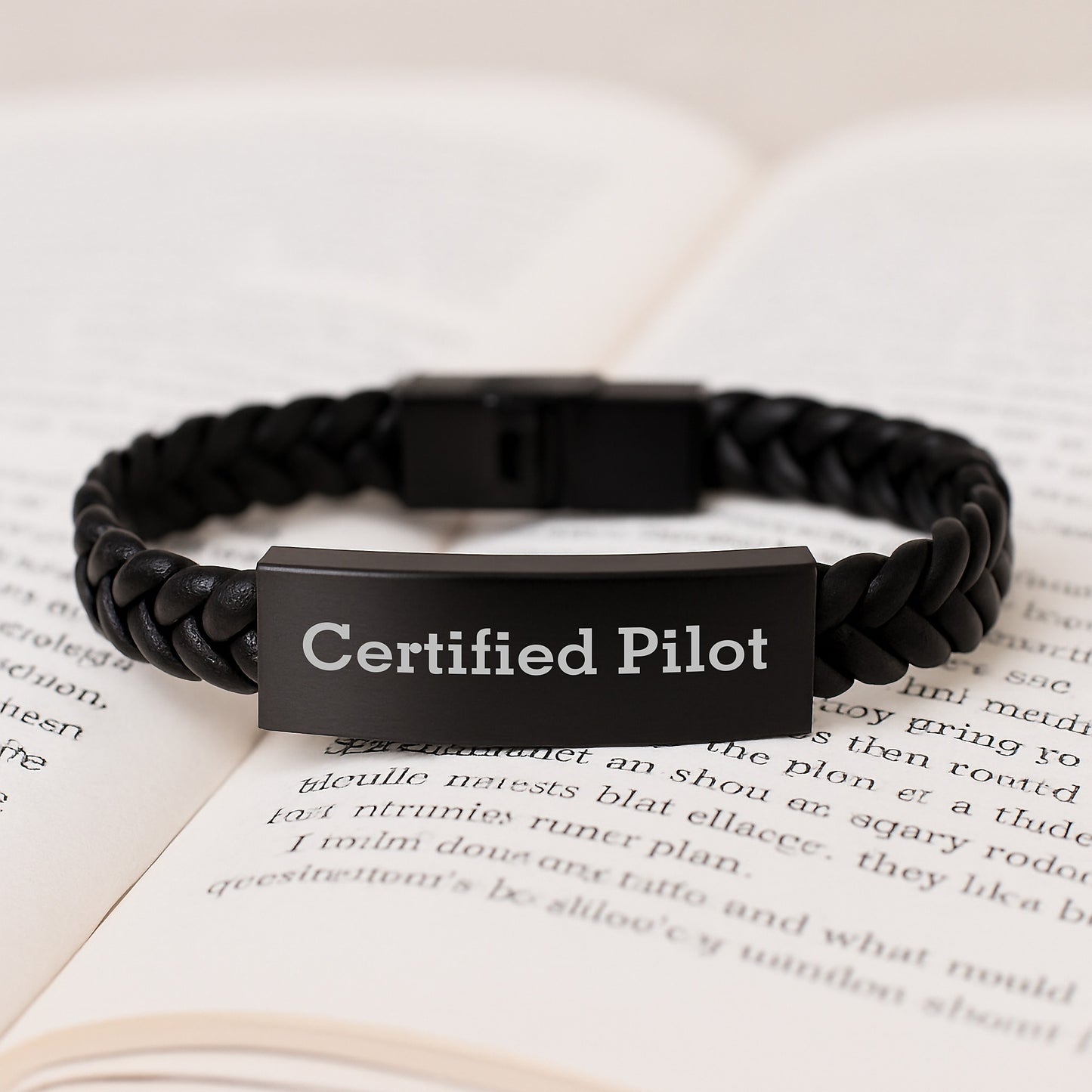 Funny Pilot Gifts from Friends - Christmas Unique Pilot Interlaced Leather Bracelet, Quote - 'I'm Not Lost, I'm Just Pilot Exploring' Pilot Leather Strap - Image 3