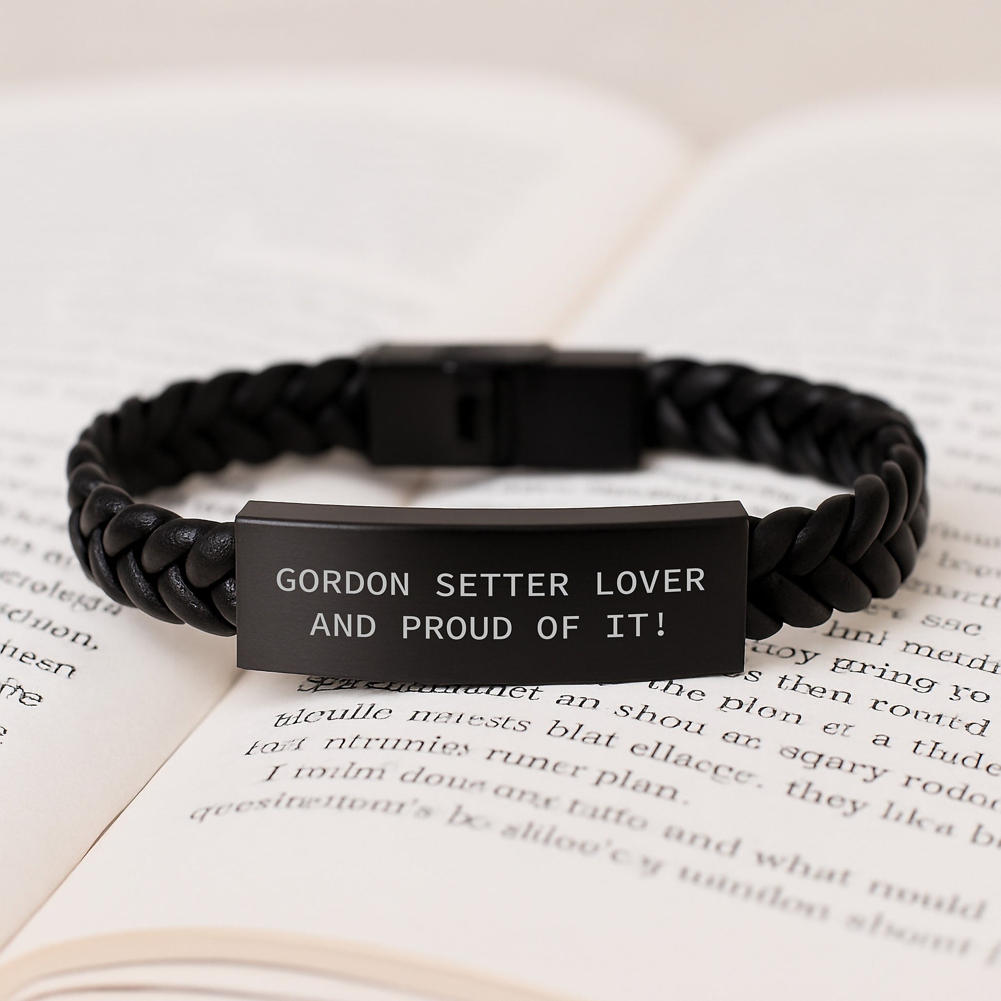 Gordon Setter Dog Lover Gifts from Friends - Funny Interlaced Leather Birthday Unique - Image 3