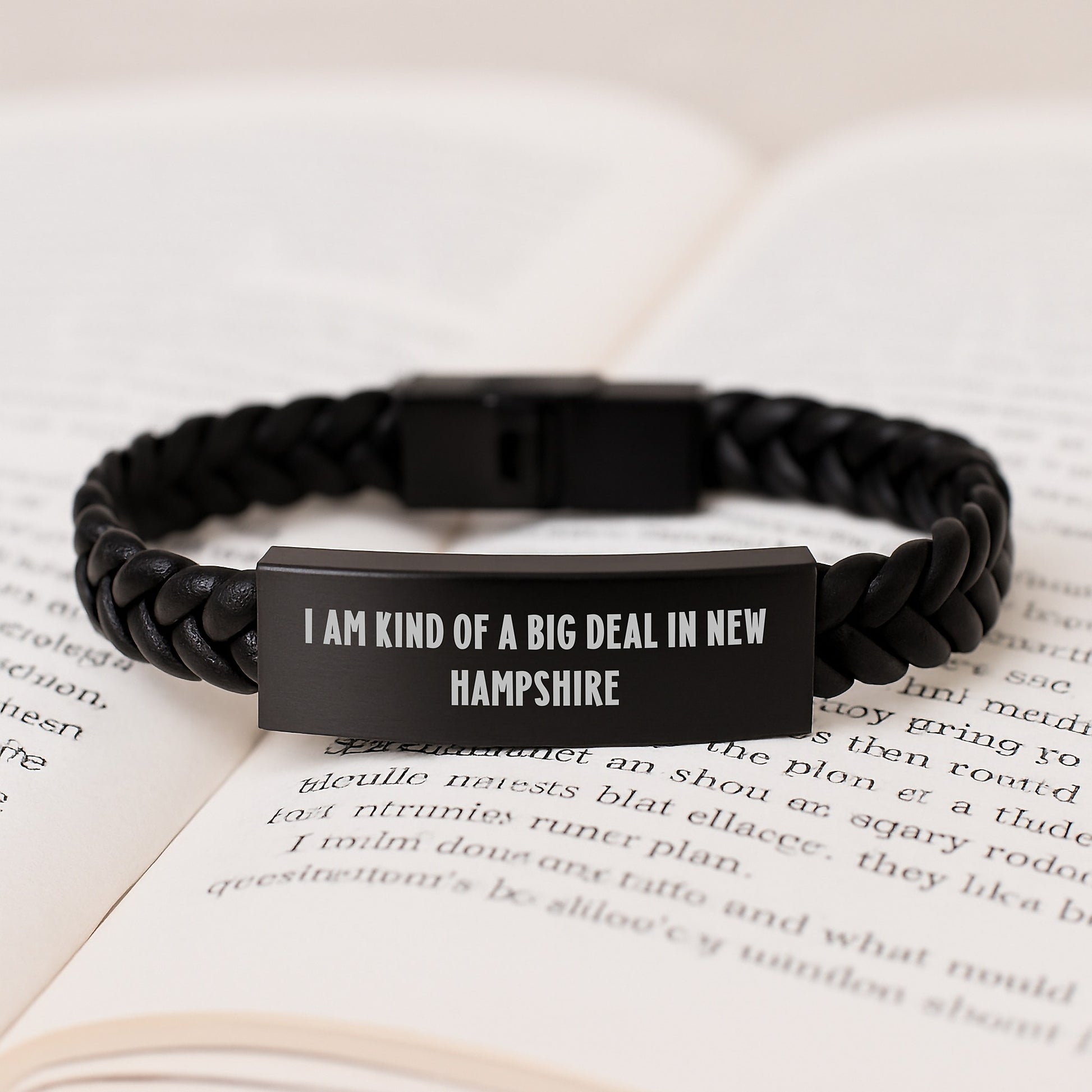 Funny New Hampshire Gifts for Women, I Am Kind Of A Prime Selection In New Hampshire Interlaced Leather Bracelet for Mom, Unique Gifts from New Hampshire - Image 3