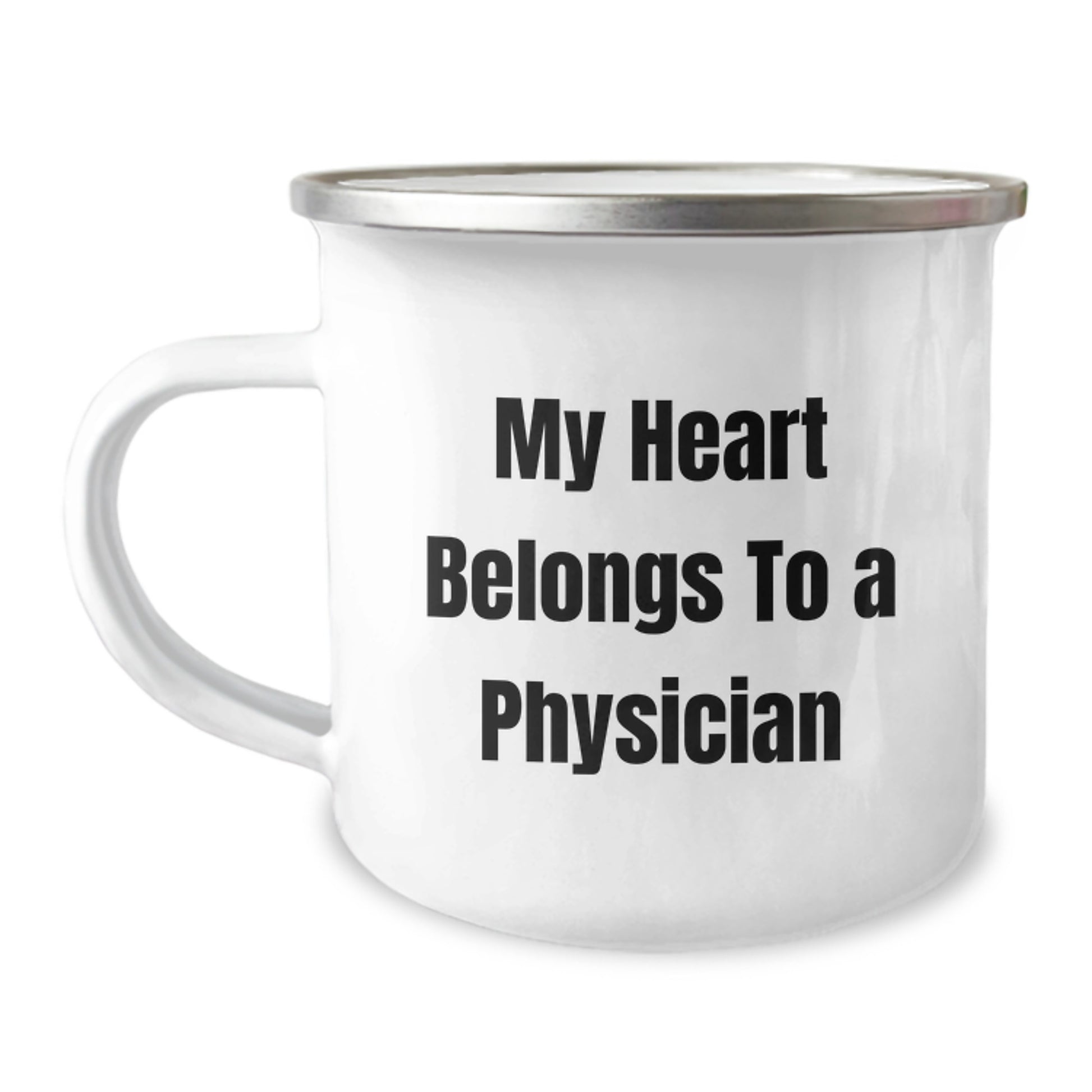 Funny Gifts from Men to Physician Friends Christmas Unique Mugs - My Heart Belongs To A Physician Inspiration - Image 1