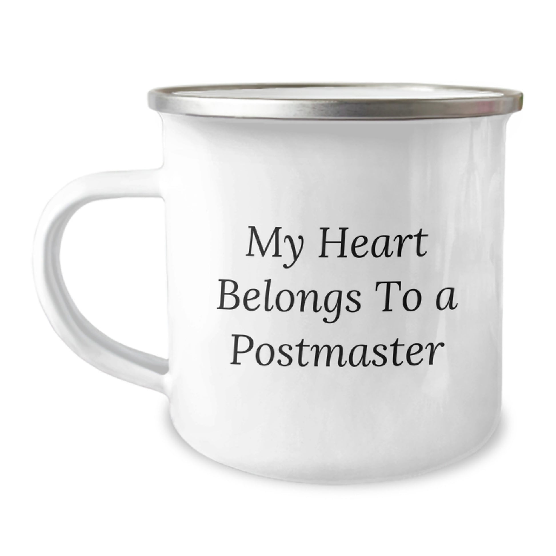 Funny Gifts from Friends for Postmaster - My Heart Belongs To A Postmaster Camping Mug - Image 1