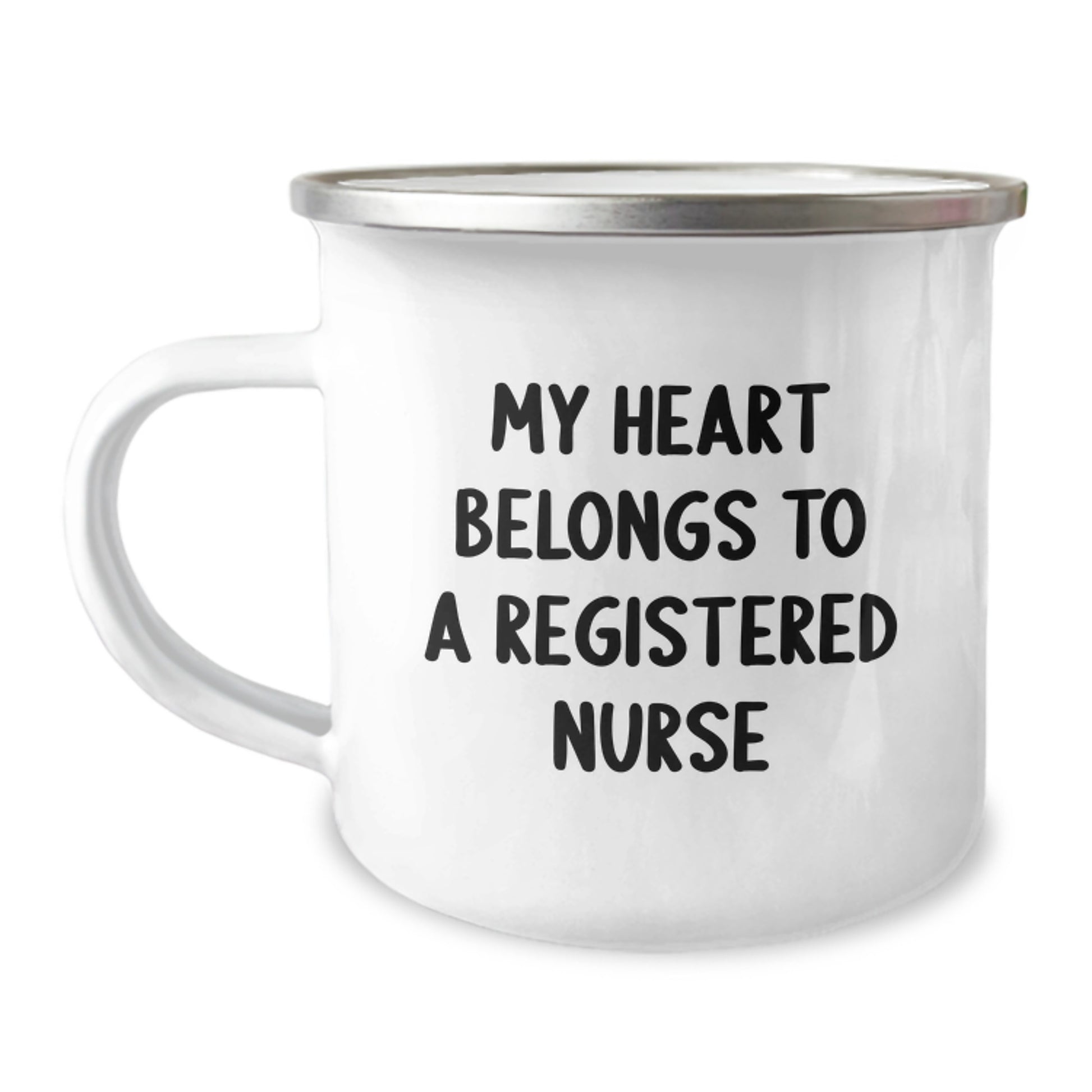 Funny Registered Nurse Gifts from Family - My Heart Belongs To A Registered Nurse Christmas Unique Mugs for Registered Nurse - Image 1
