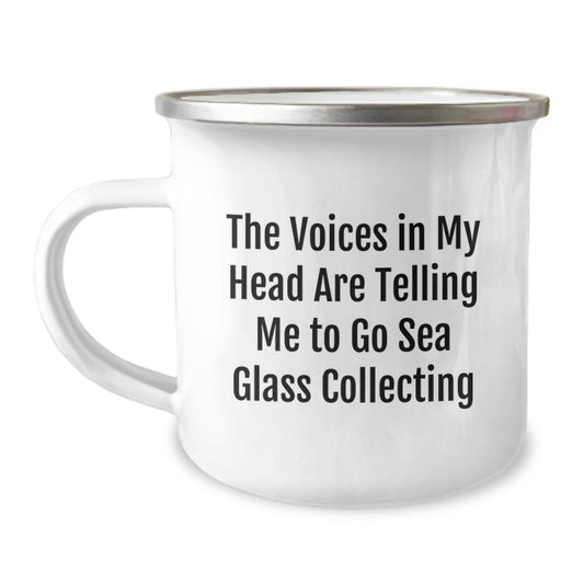 Funny Sea Glass Collecting Gifts for Men and Women, Camping Mug with Inspirational Quote, Gifts from Friends and Family for Christmas Unique Gifts - Image 1