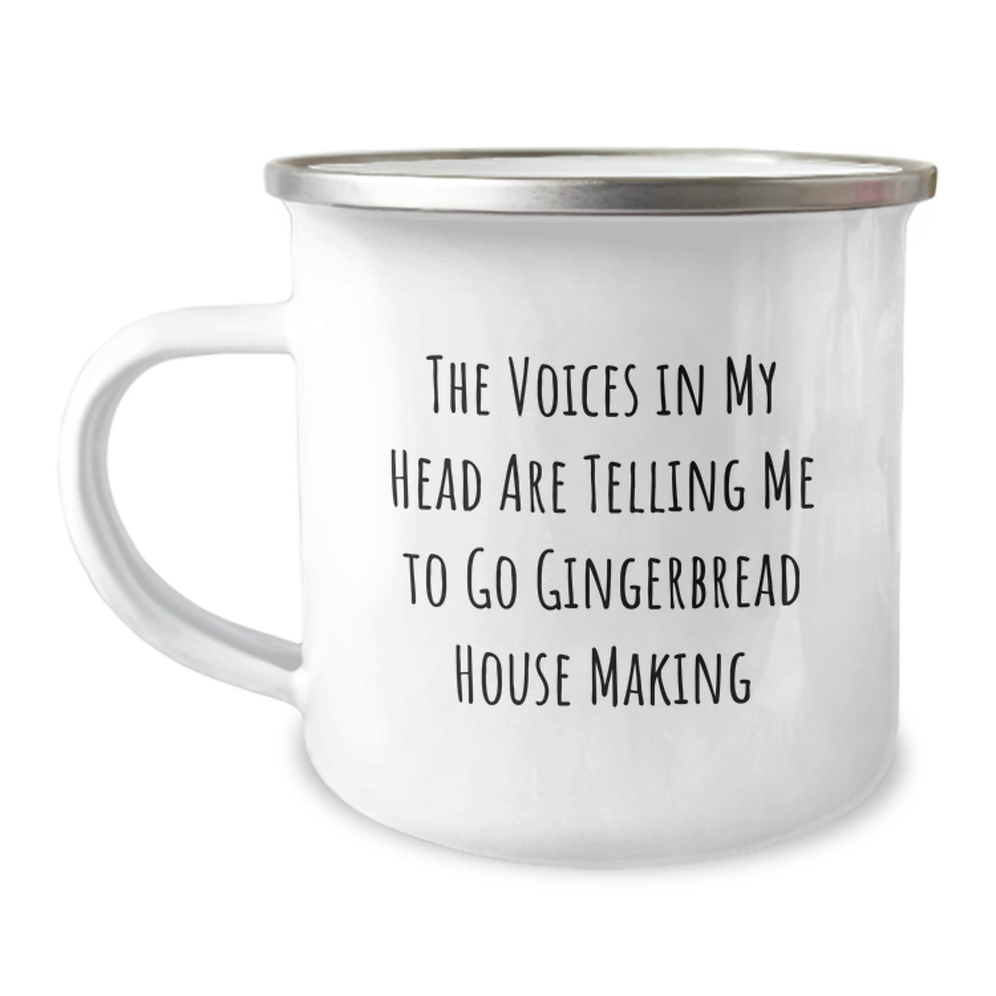 Funny Gingerbread House Making Quotes Camping Mug Gifts from Men to Friends for Christmas - Image 1